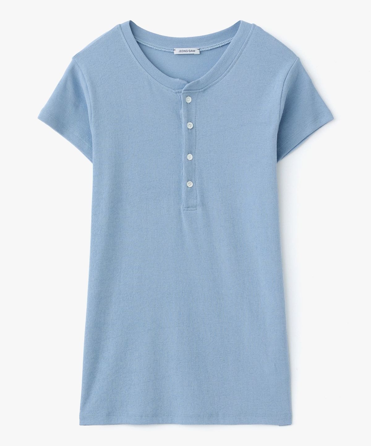 정감 스튜디오(JEONGGAM STUDIOS) Henley Neck Short Sleeve Tee_5 Color