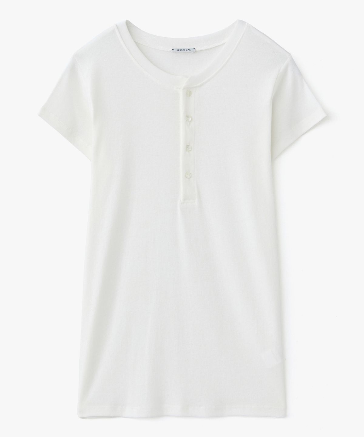 정감 스튜디오(JEONGGAM STUDIOS) Henley Neck Short Sleeve Tee_5 Color
