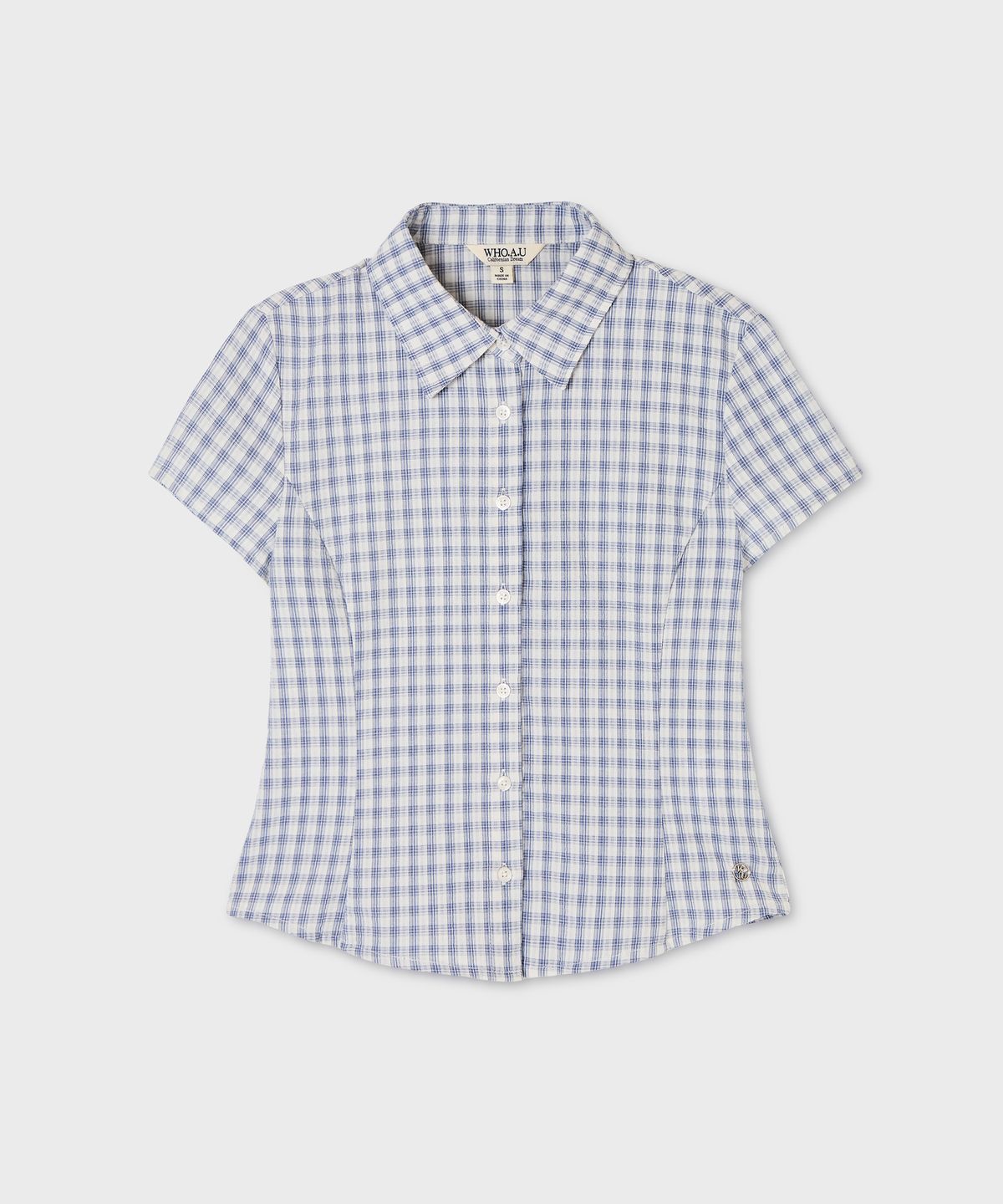 후아유(WHO.A.U) Slim-fit Check Shirts (F) / WHYCG2561F
