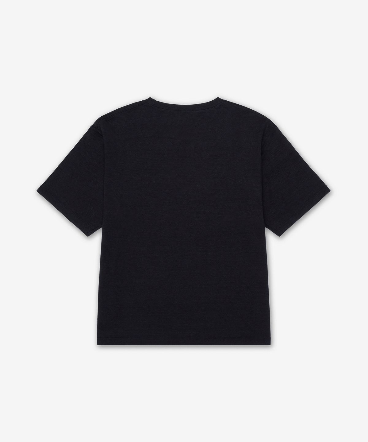 바토너(BATONER) 노르망디 린넨 반소매 티셔츠 - 블랙 / BN26SM071BLACK