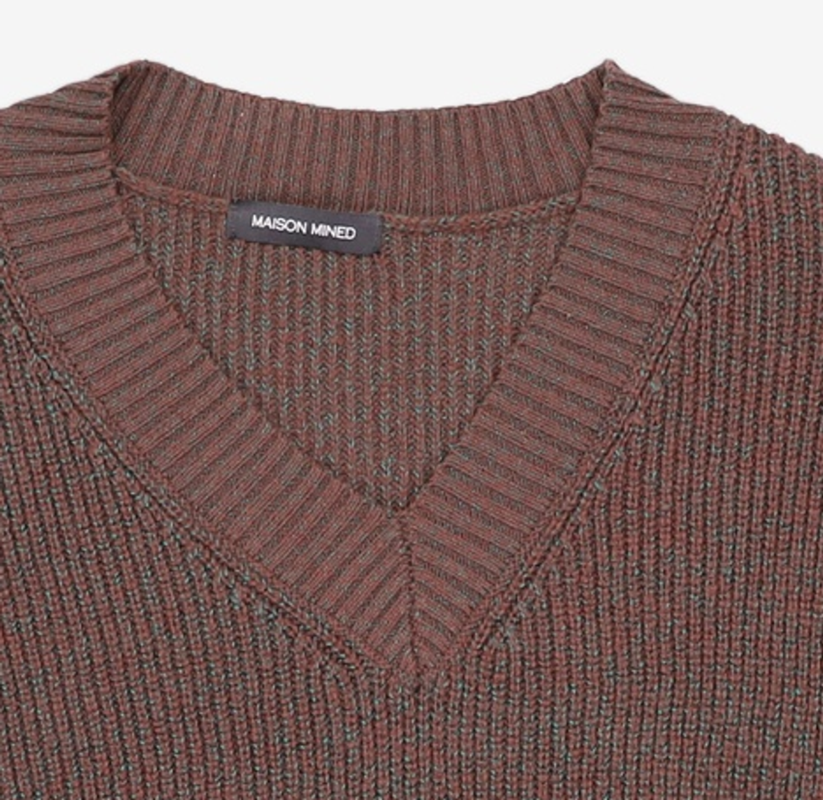 메종미네드(MAISON MINED) MINT CHOC V NECK KNIT L