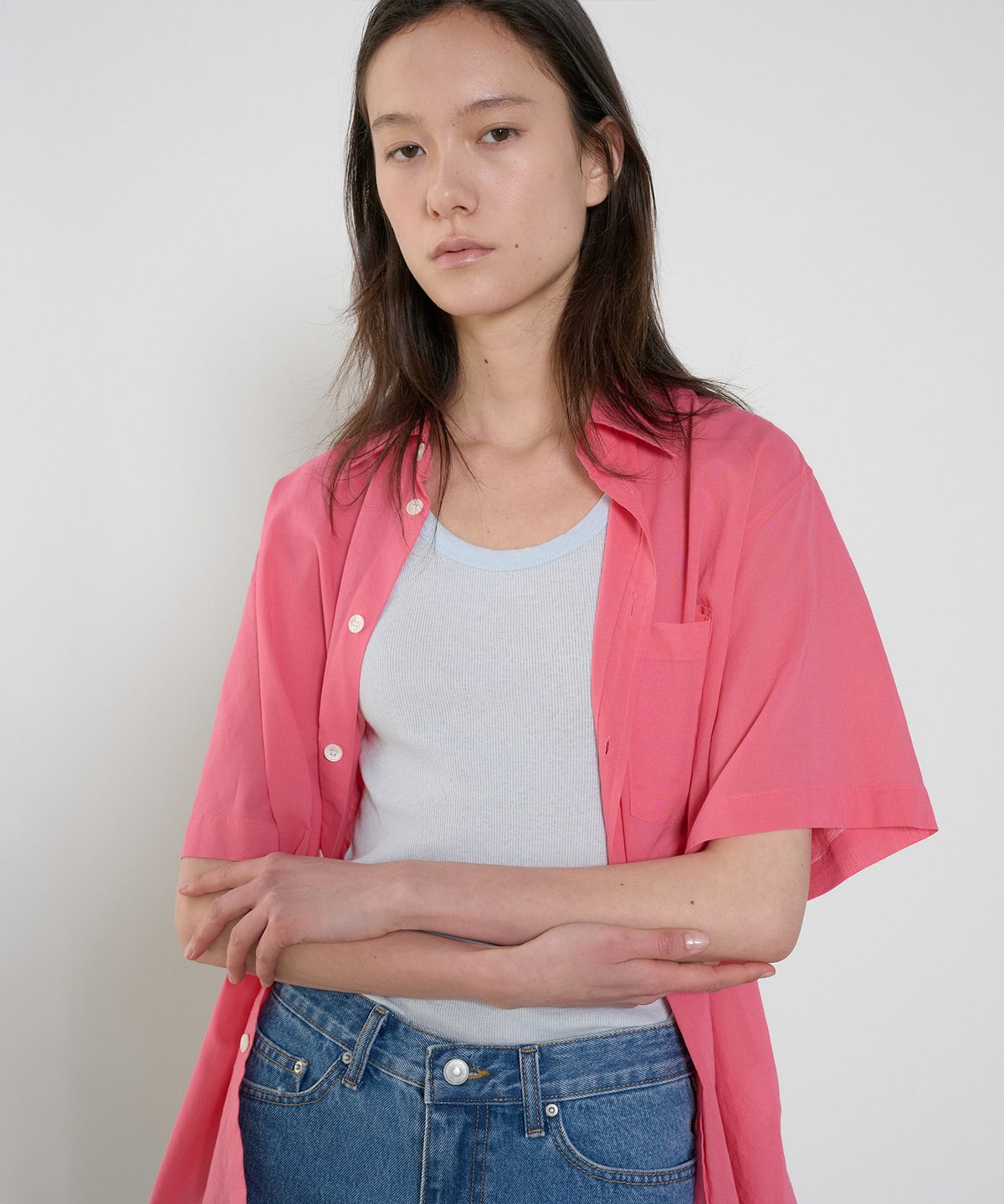 정감 스튜디오(JEONGGAM STUDIOS) Pleasant Half Sleeve Shirt_4 Color