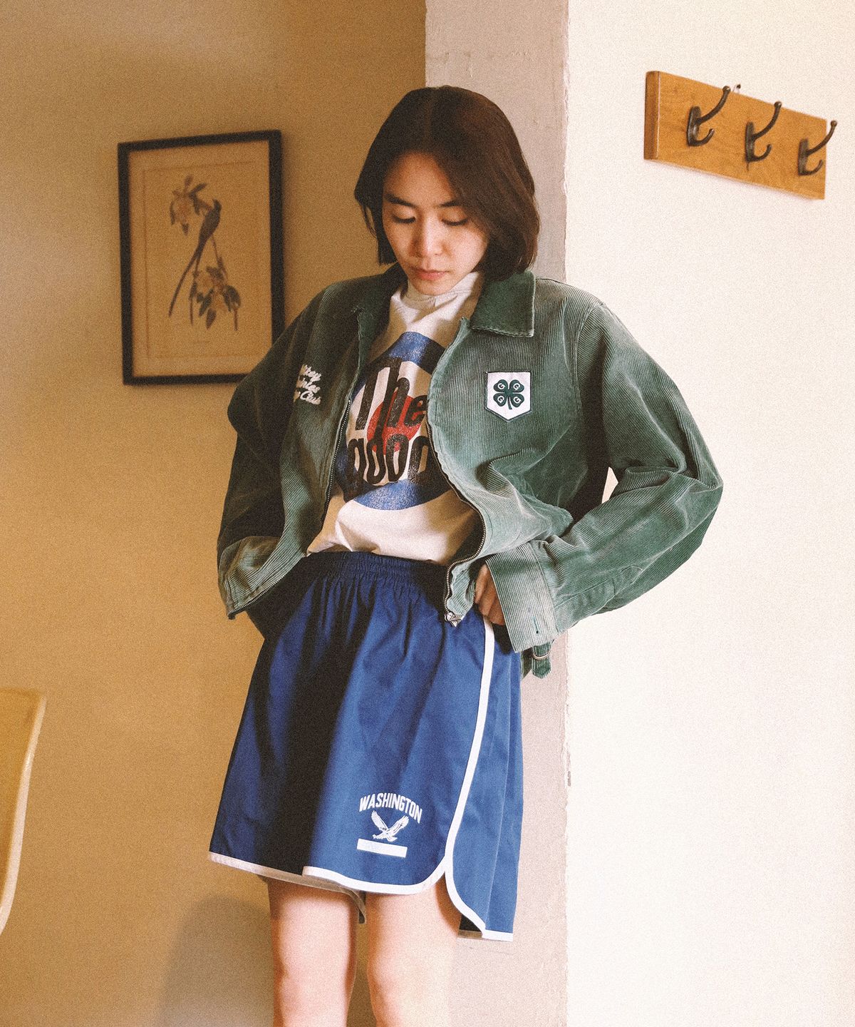 굿니스(GOODNIES) 빈티지 트랙 숏츠. 네이비