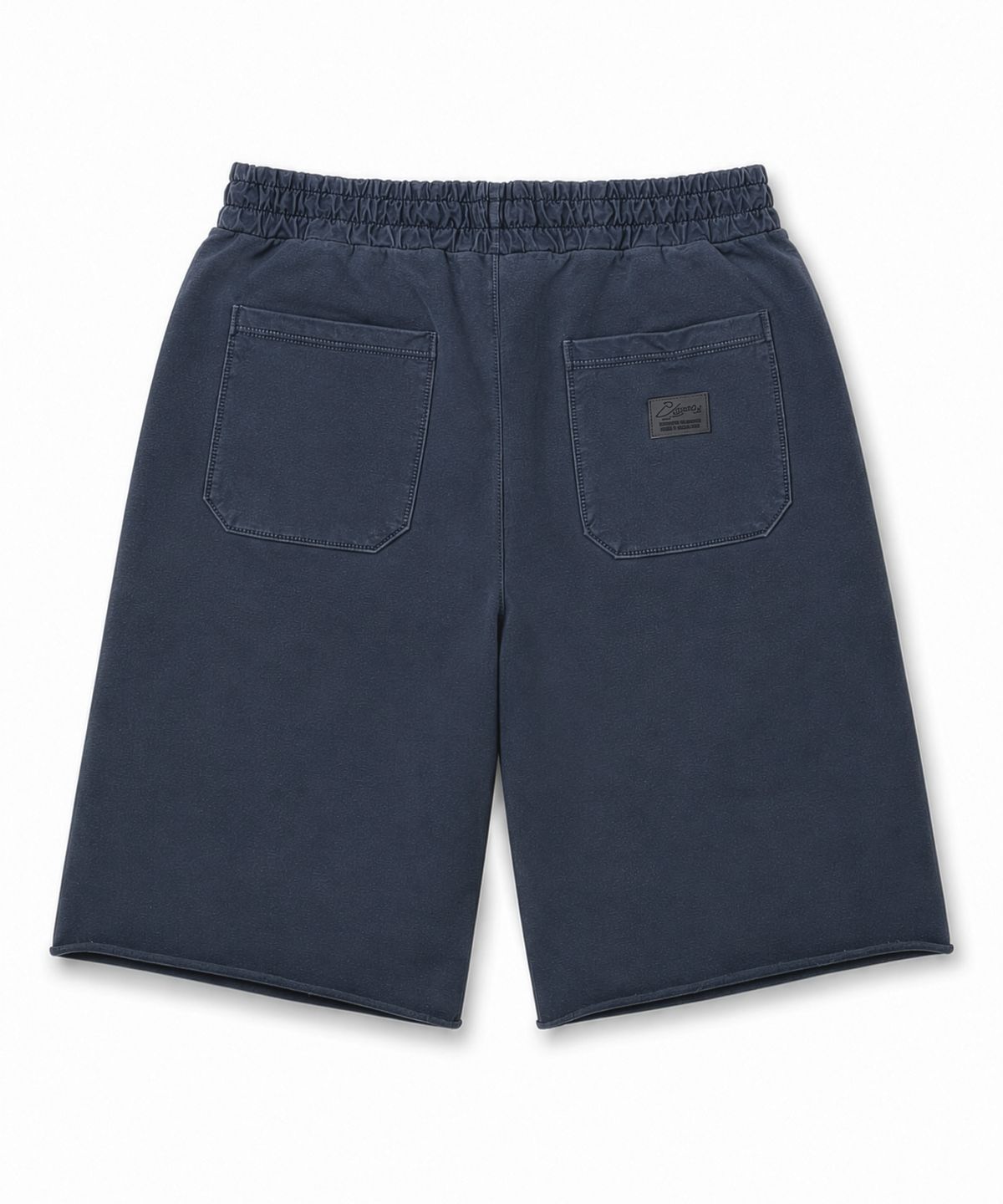 스티그마(STIGMA) RAW-CUT PIGMENT BURMUDA PANTS NAVY