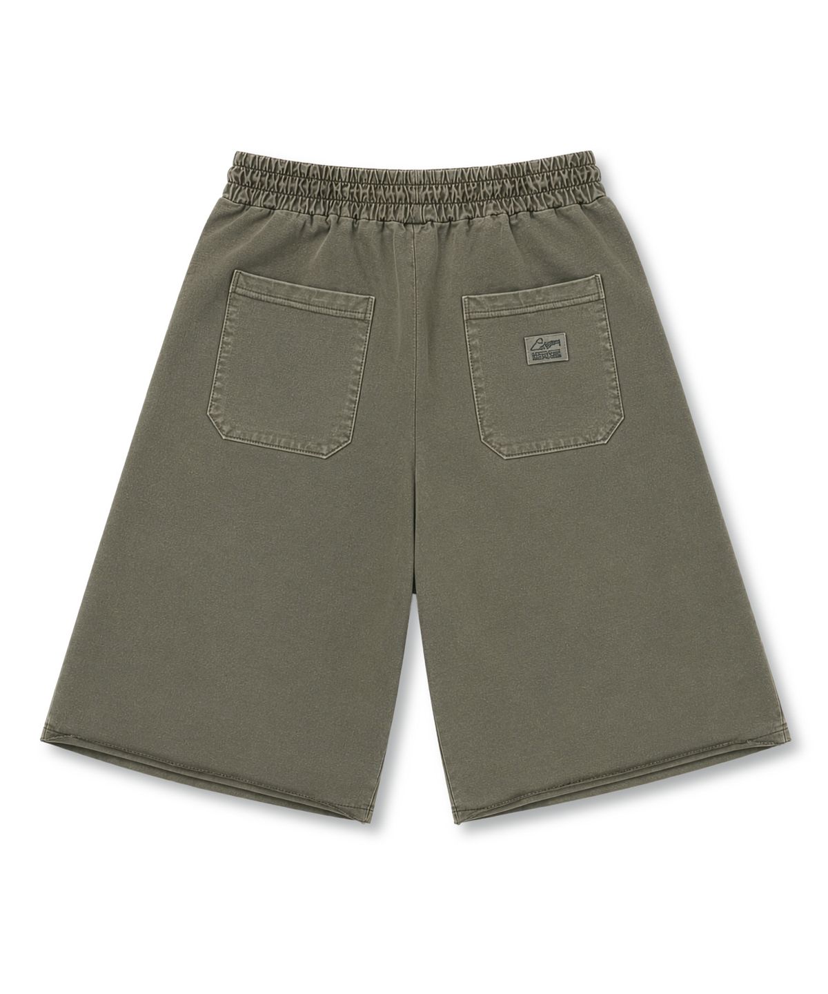 스티그마(STIGMA) RAW-CUT PIGMENT BURMUDA PANTS KHAKI