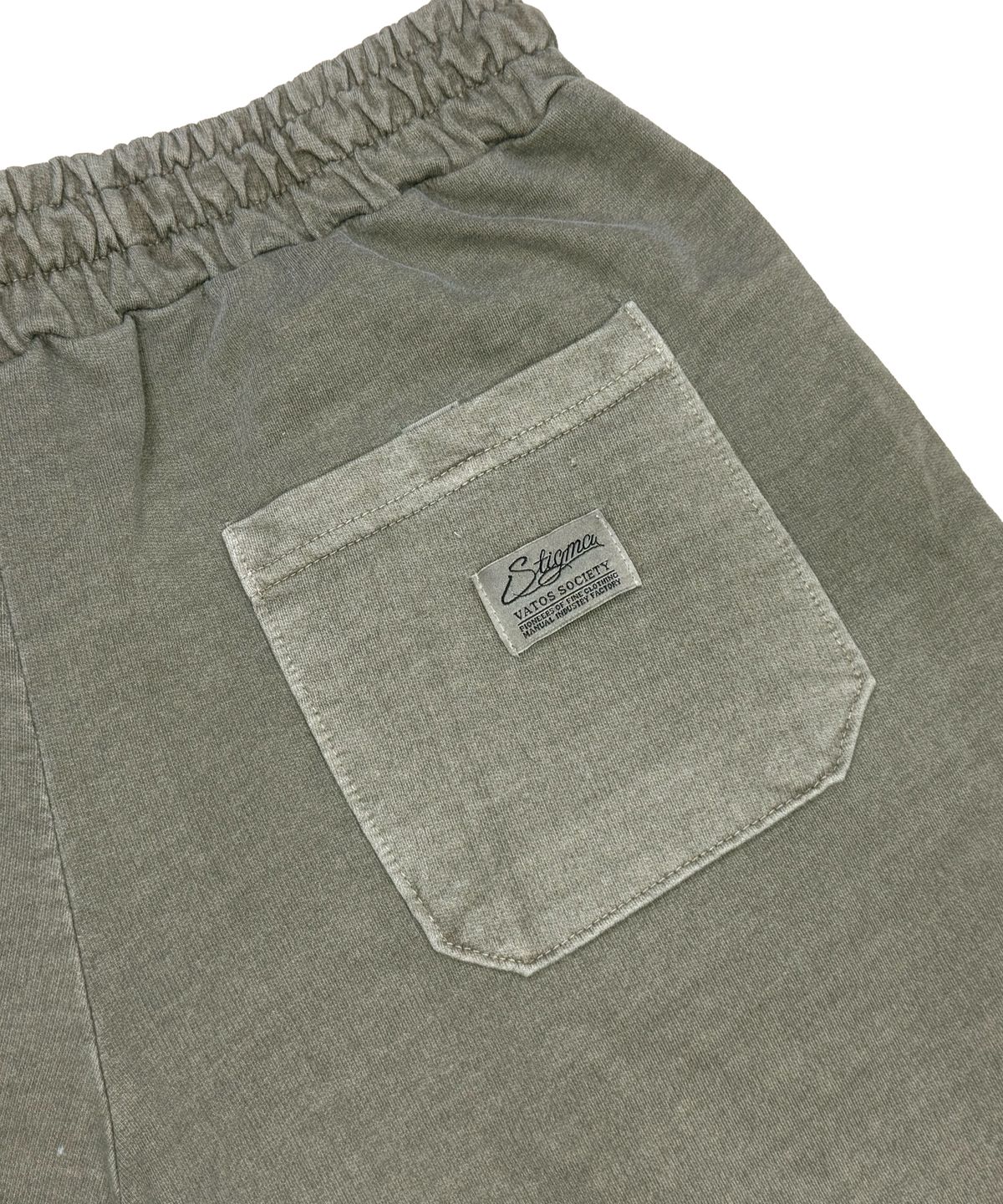 스티그마(STIGMA) RAW-CUT PIGMENT BURMUDA PANTS KHAKI