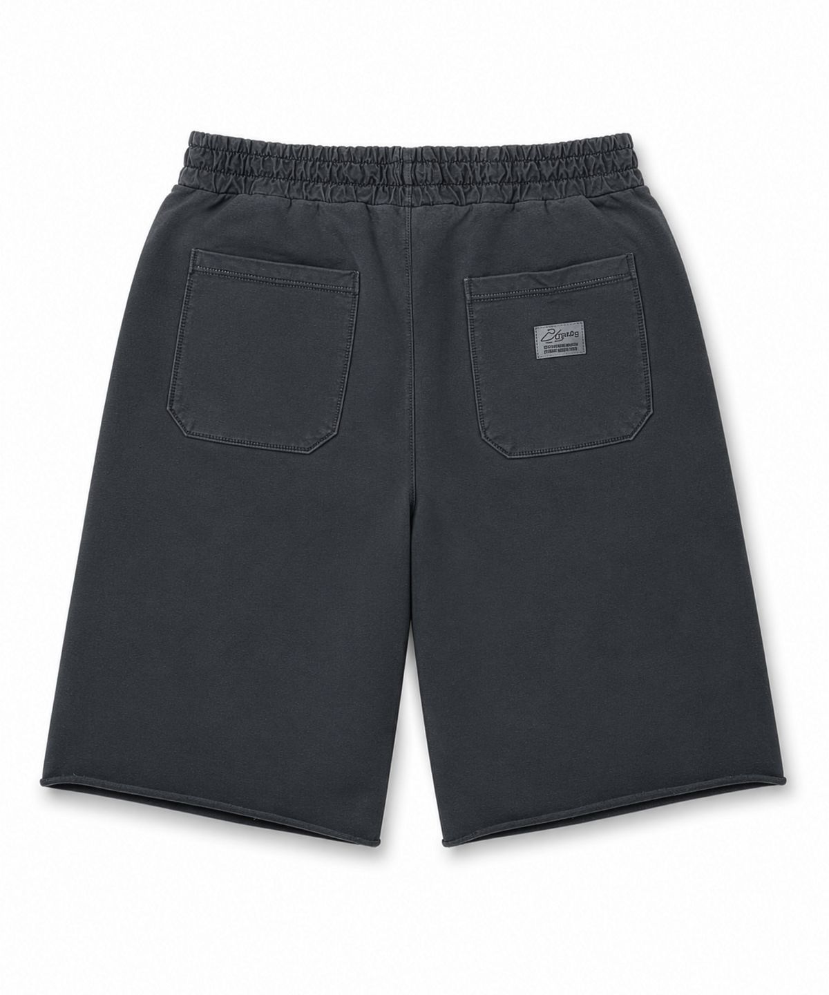 스티그마(STIGMA) RAW-CUT PIGMENT BURMUDA PANTS CHARCOAL