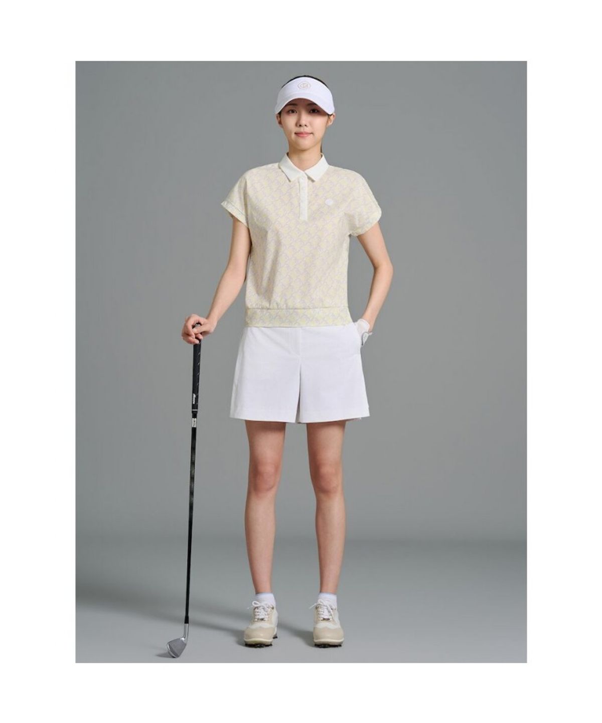 빈폴골프(BEANPOLE GOLF) [B_under] 여성 블루종핏 칼라 반소매 티셔츠 - 레몬