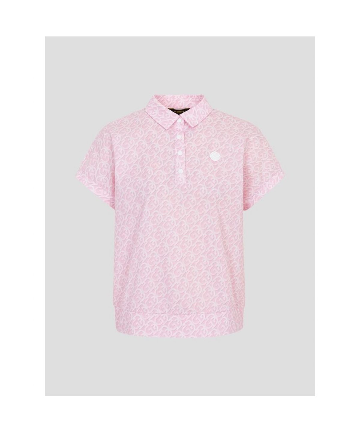 빈폴골프(BEANPOLE GOLF) [B_under] 여성 타공믹스 우븐 반소매 티셔츠 - 라이트 핑크