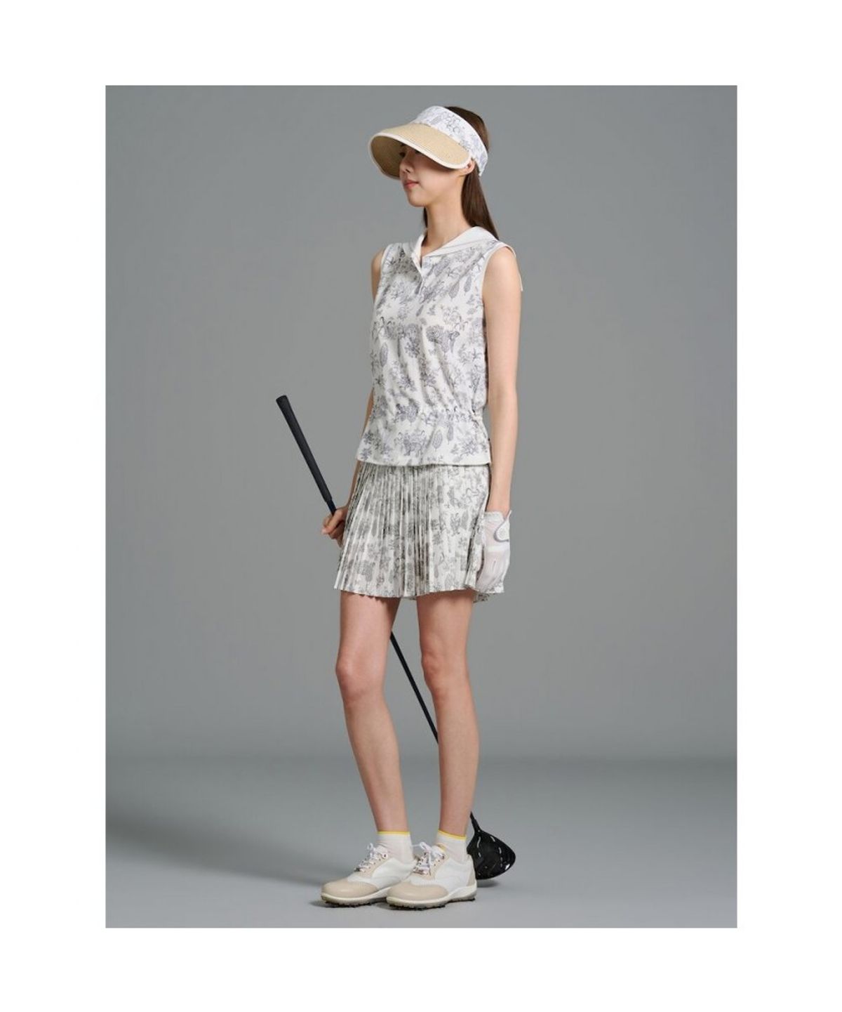 빈폴골프(BEANPOLE GOLF) [다리아송] 여성 패턴 큐롯 - 화이트