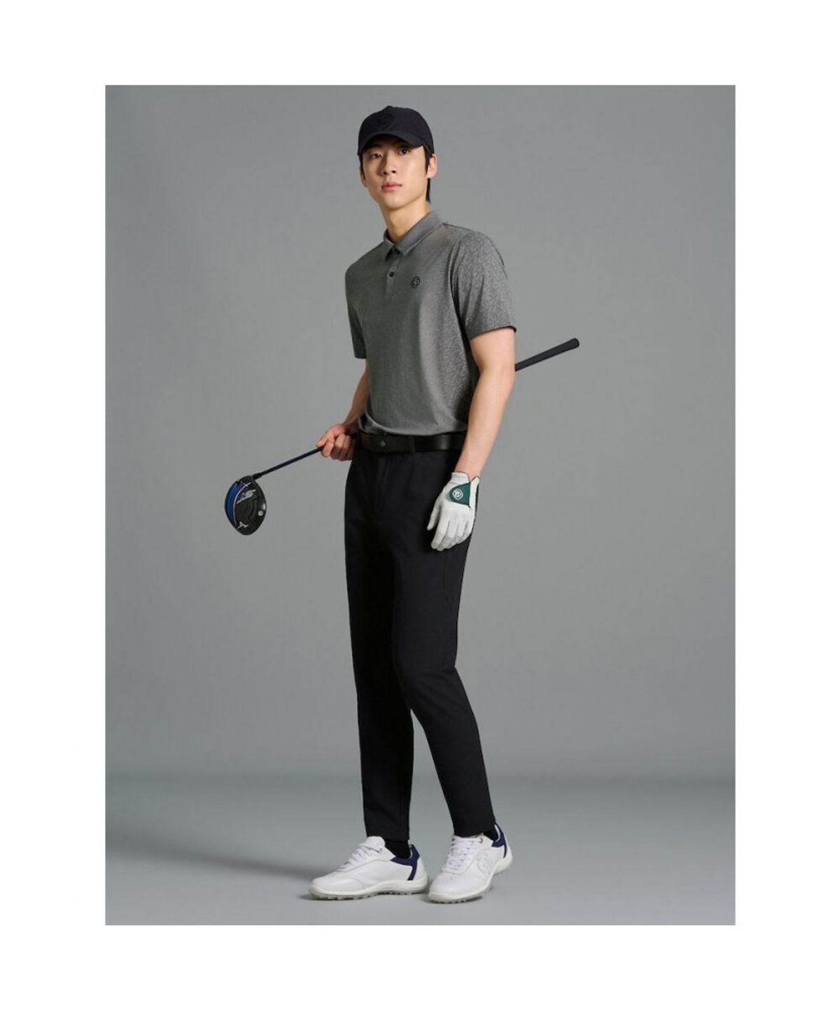 빈폴골프(BEANPOLE GOLF) [B_under] 남성 그라데이션 심볼 패턴 반소매 티셔츠 - 그레이
