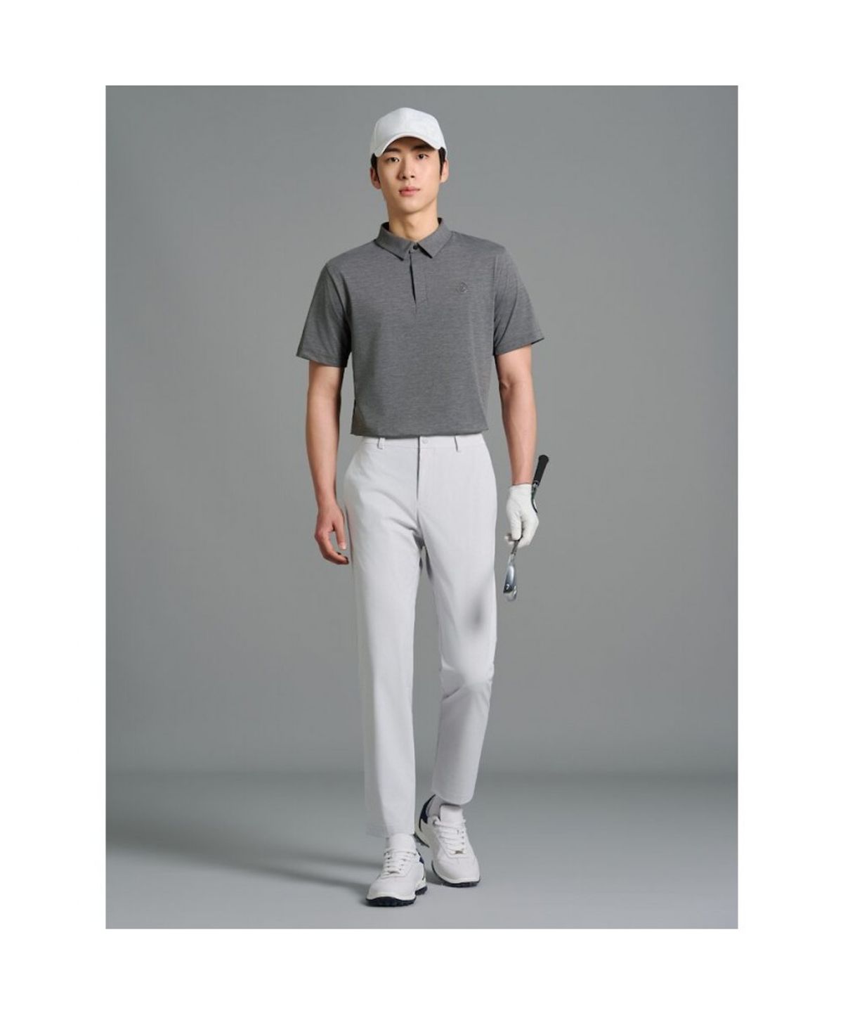 빈폴골프(BEANPOLE GOLF) [B_under] 남성 멜란지 믹스 반소매 티셔츠 - 그레이