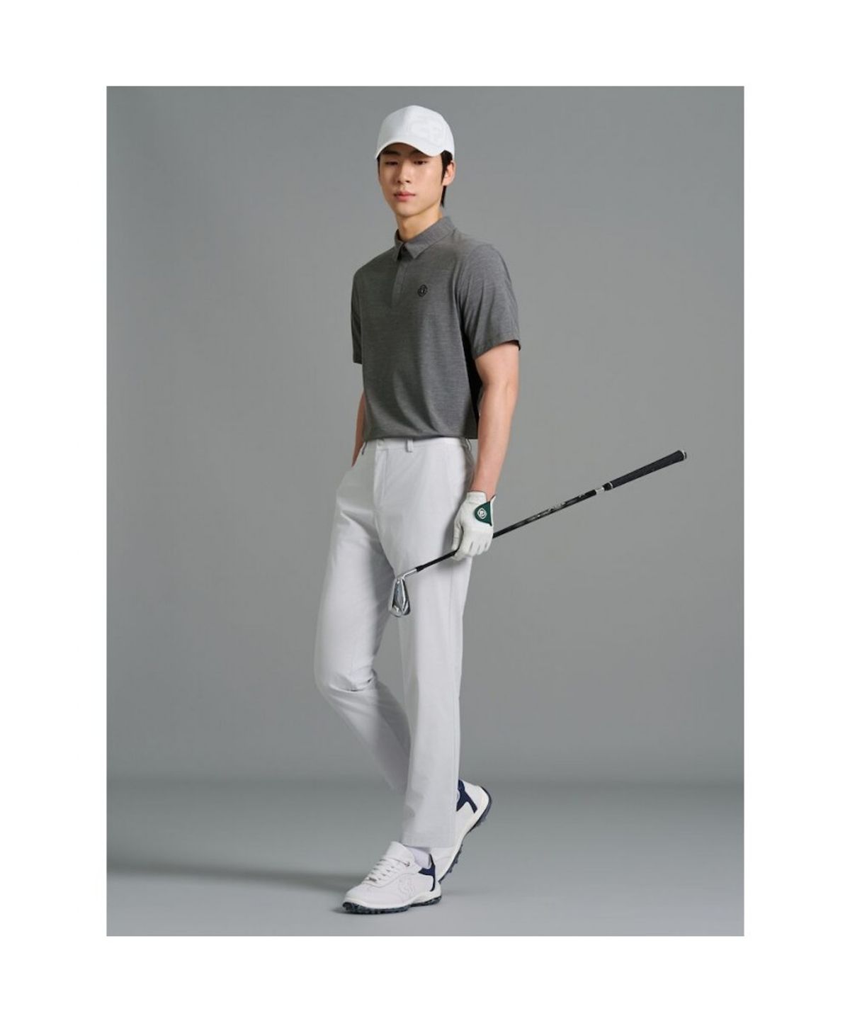 빈폴골프(BEANPOLE GOLF) [B_under] 남성 멜란지 믹스 반소매 티셔츠 - 그레이