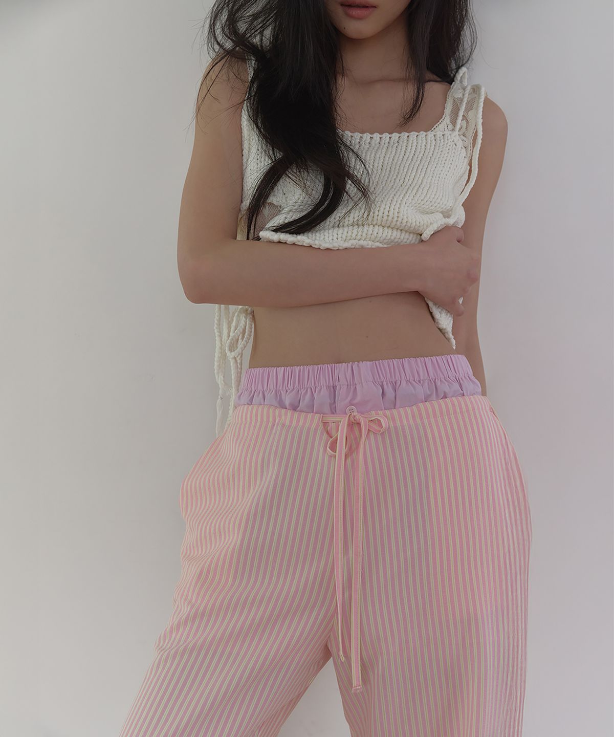 론크(LONQUE) COTTON SOLID TRUNK SHORTS (PINK)