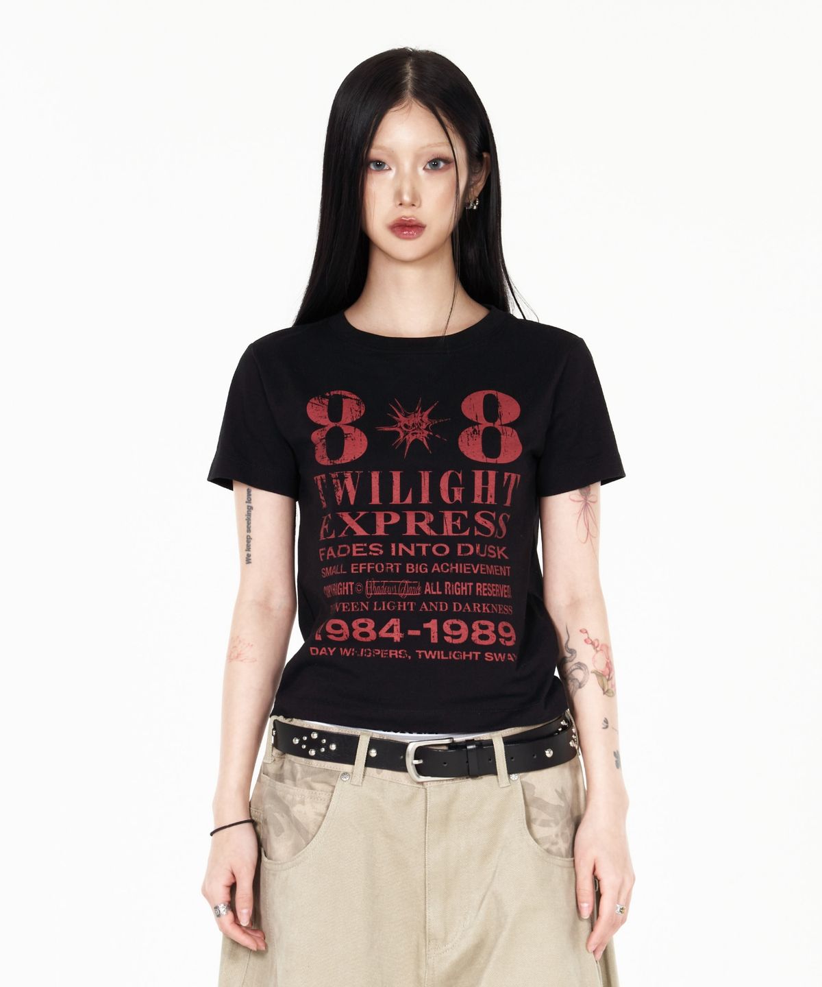 아이돈워너셀(IDWS) [W]Novichi T-Shirt Black