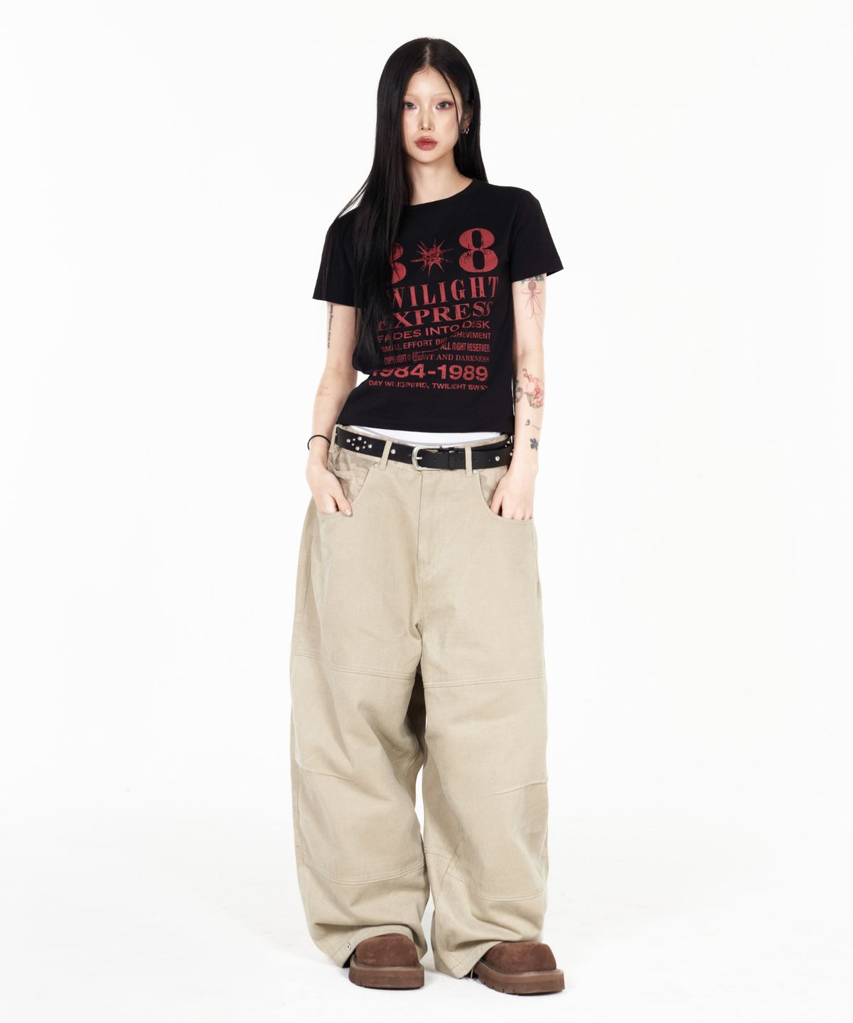 아이돈워너셀(IDWS) [W]Novichi T-Shirt Black