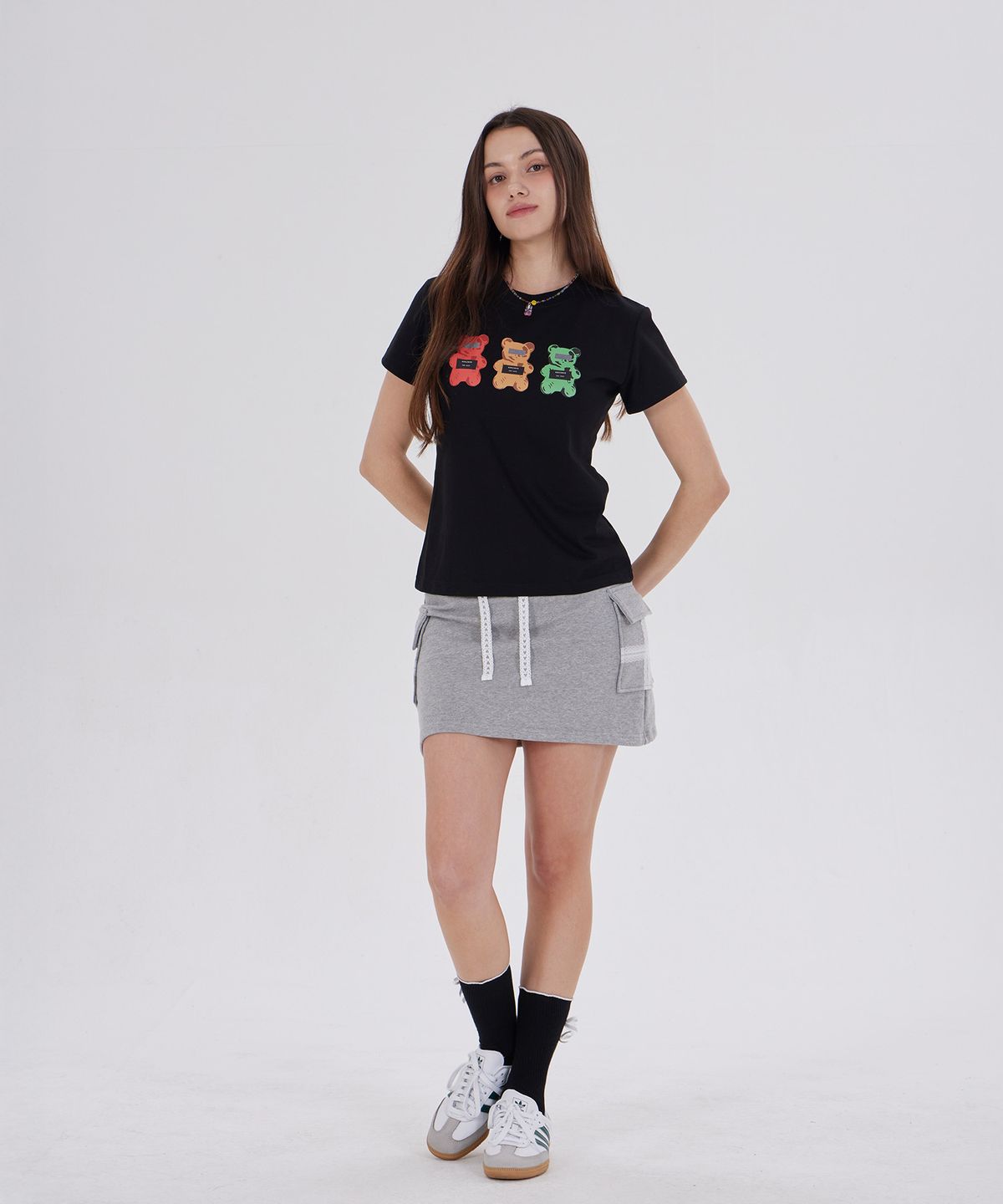 디스펑트(DYSFUNCT) CRIMINALS BEAR SLIM FIT T-SHIRT(BLACK)