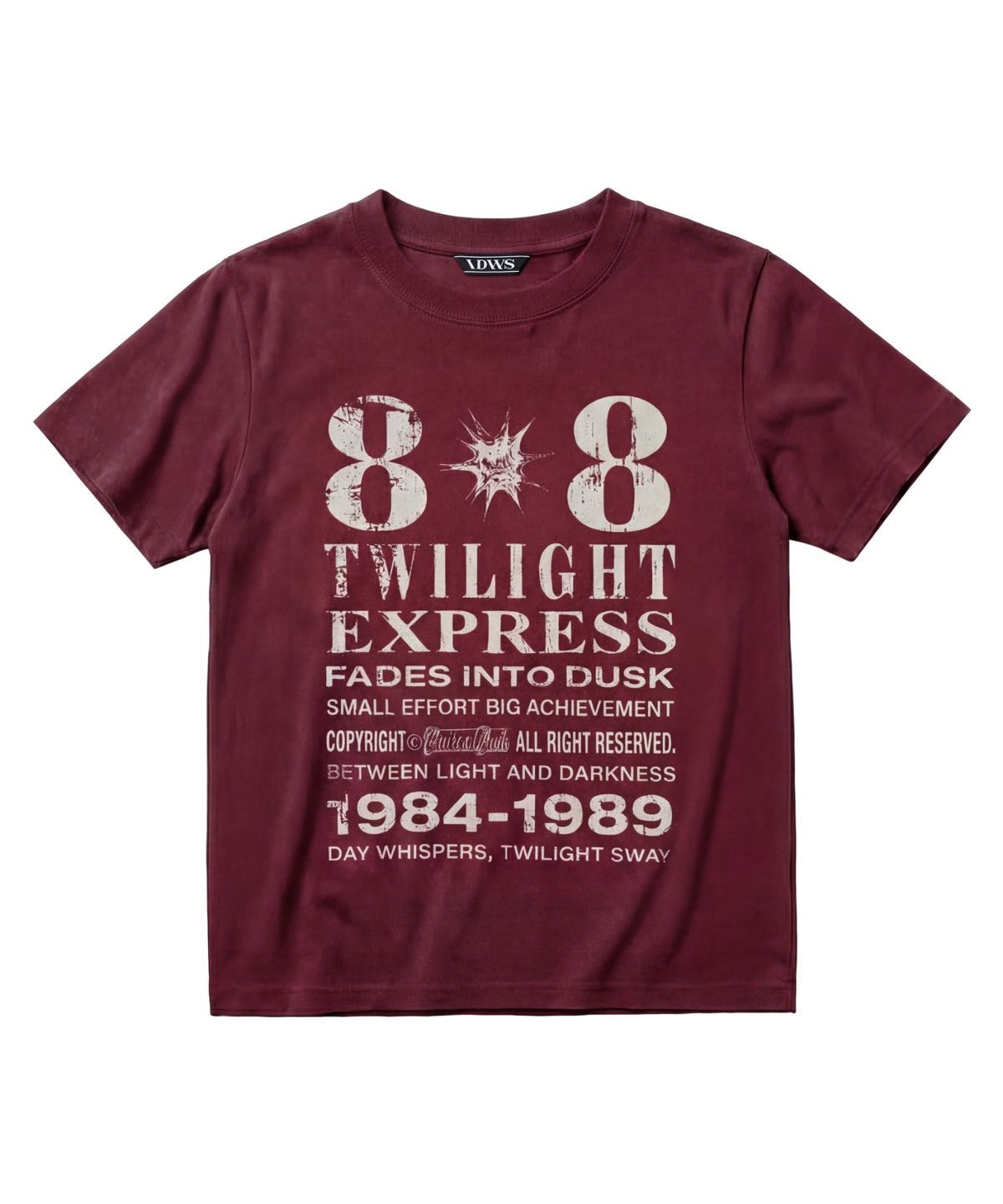 아이돈워너셀(IDWS) [W]Novichi T-Shirt Burgundy