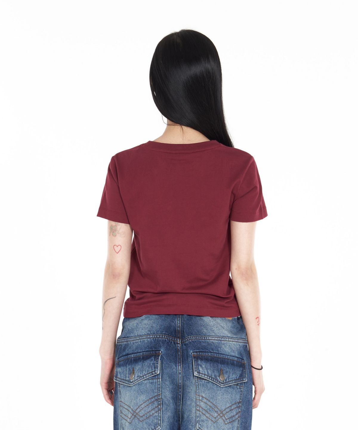 아이돈워너셀(IDWS) [W]Novichi T-Shirt Burgundy