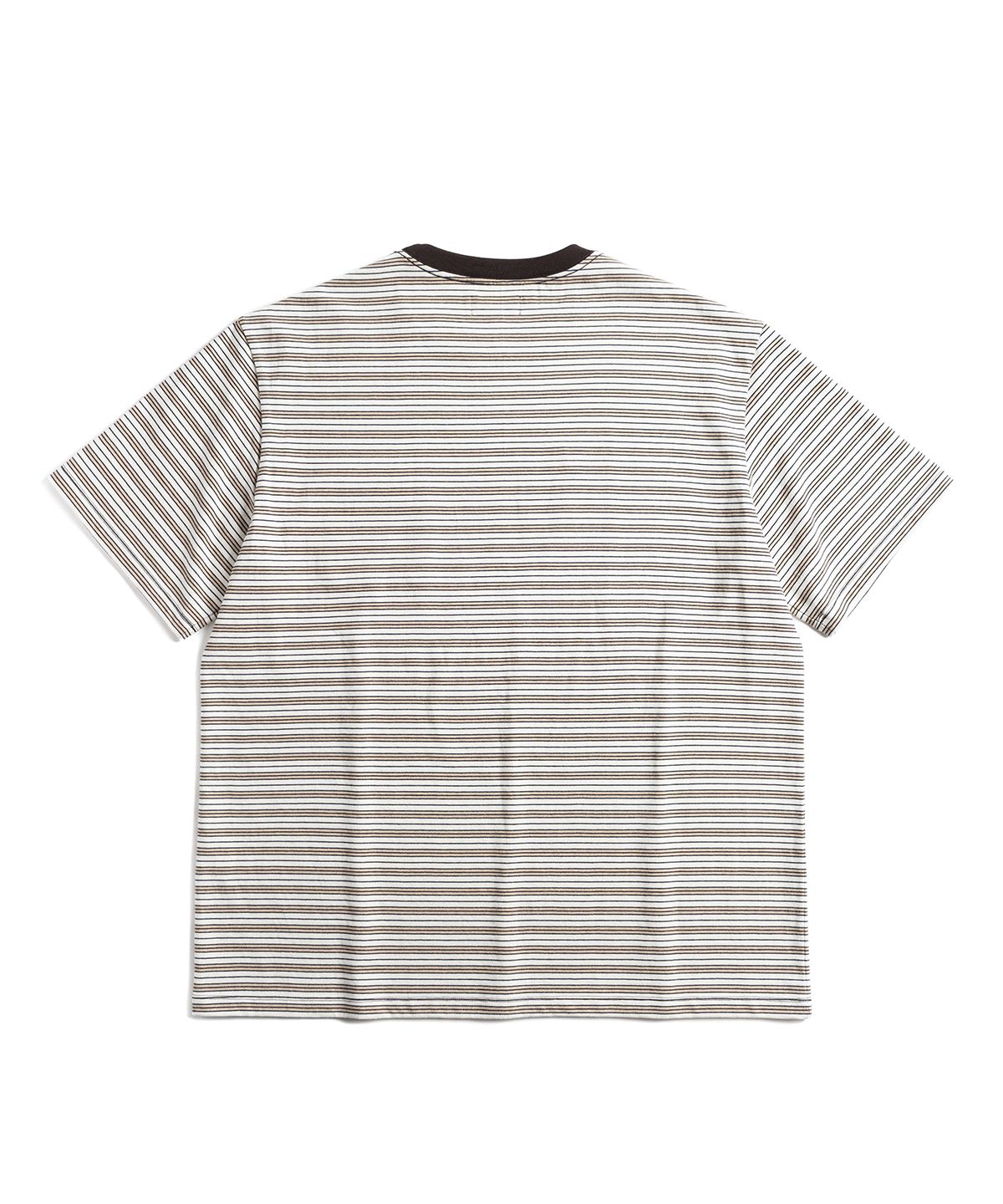 와일드 브릭스(WILD BRICKS) W25 STRIPED POCKET TEE (brown)