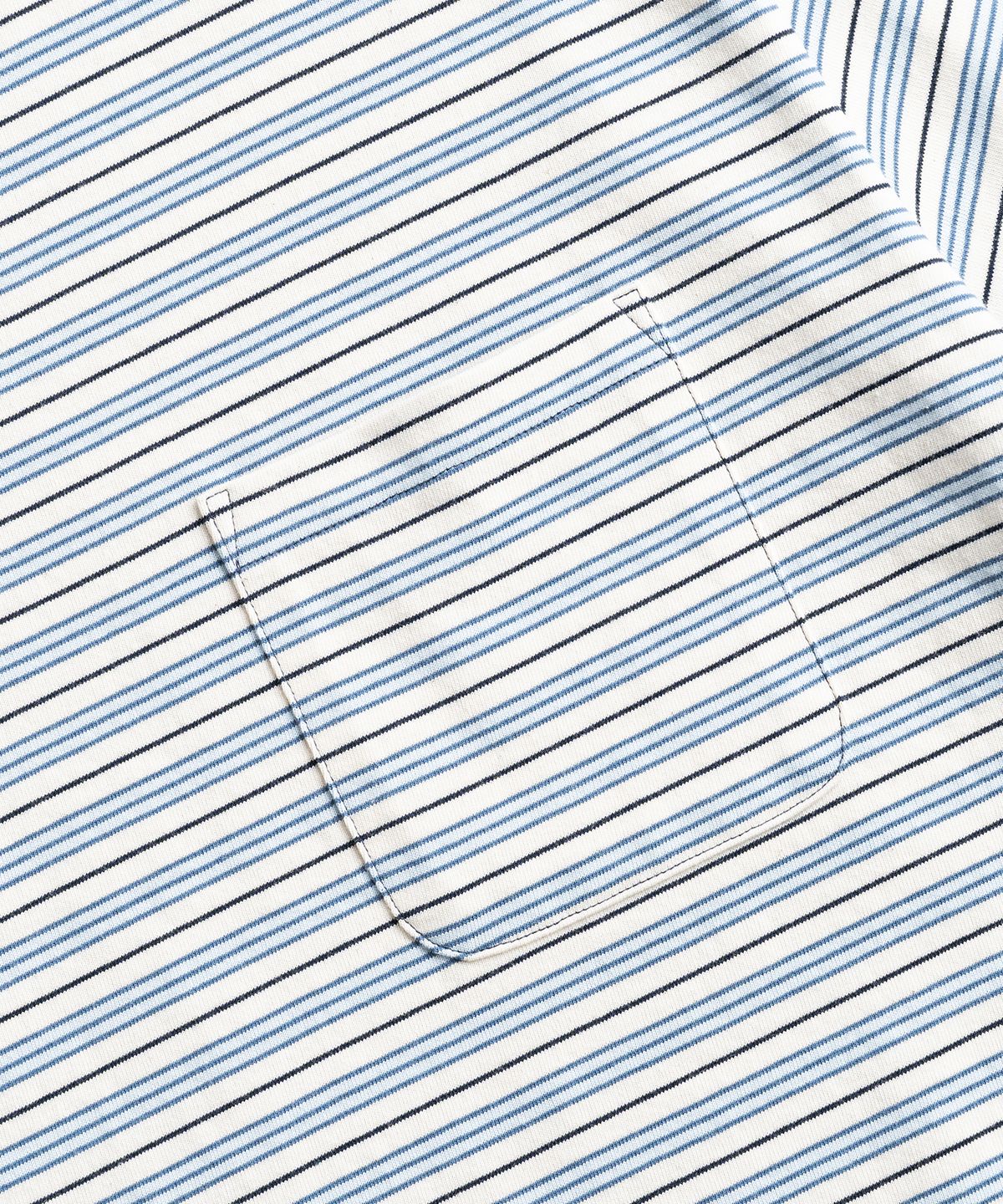 와일드 브릭스(WILD BRICKS) W25 STRIPED POCKET TEE (blue)