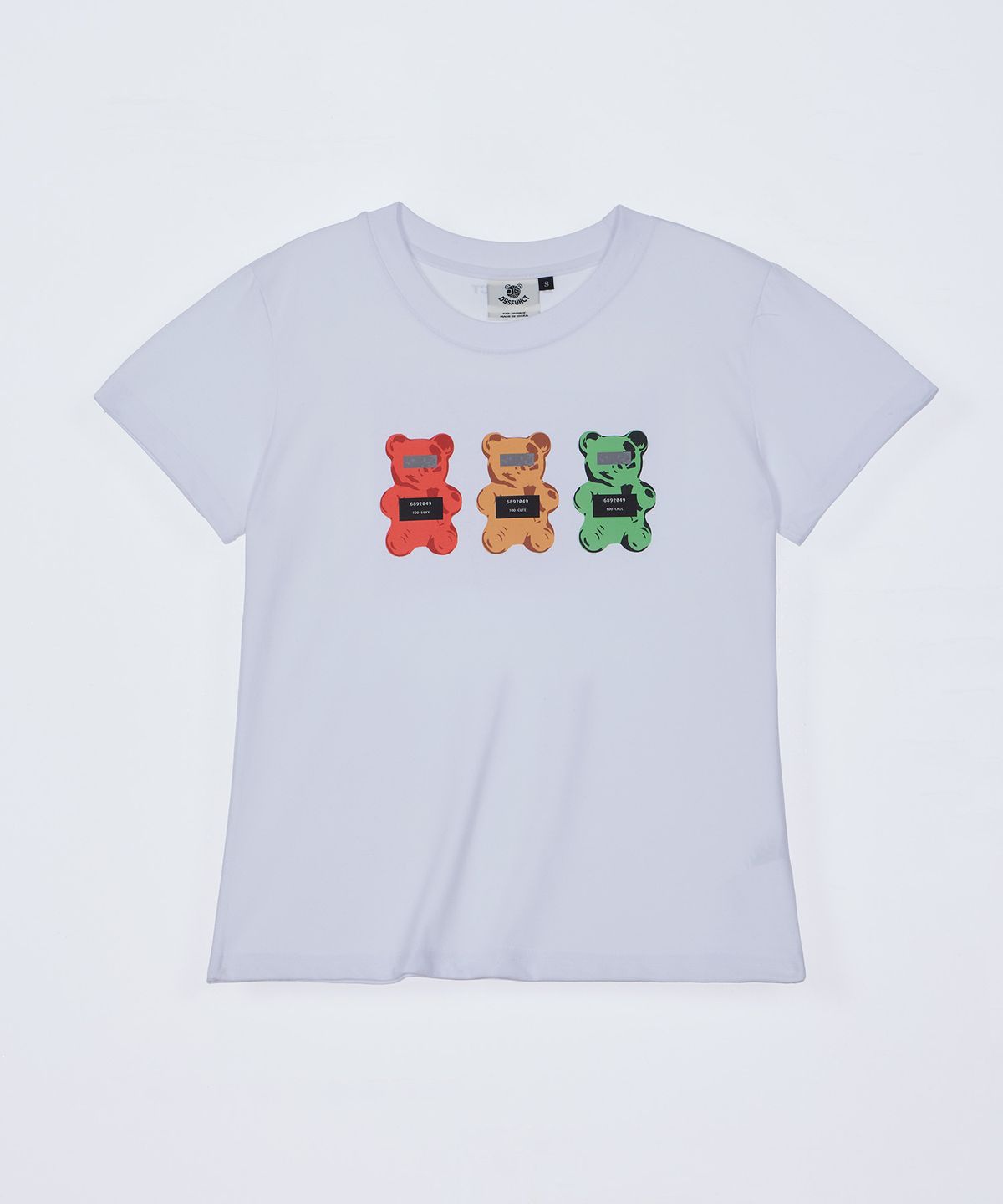 디스펑트(DYSFUNCT) CRIMINALS BEAR SLIM FIT T-SHIRT(WHITE)