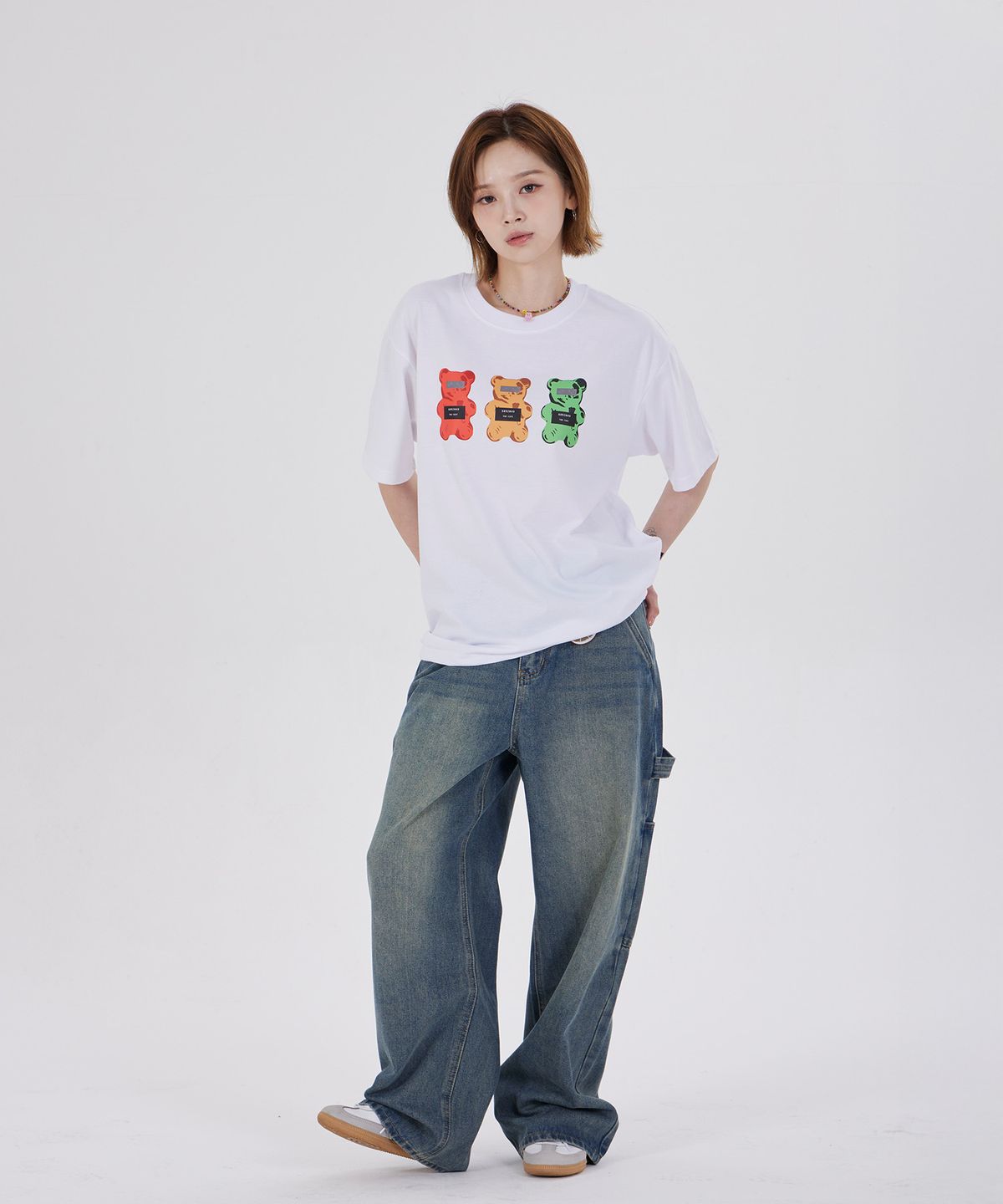 디스펑트(DYSFUNCT) CRIMINALS BEAR T-SHIRT(WHITE)