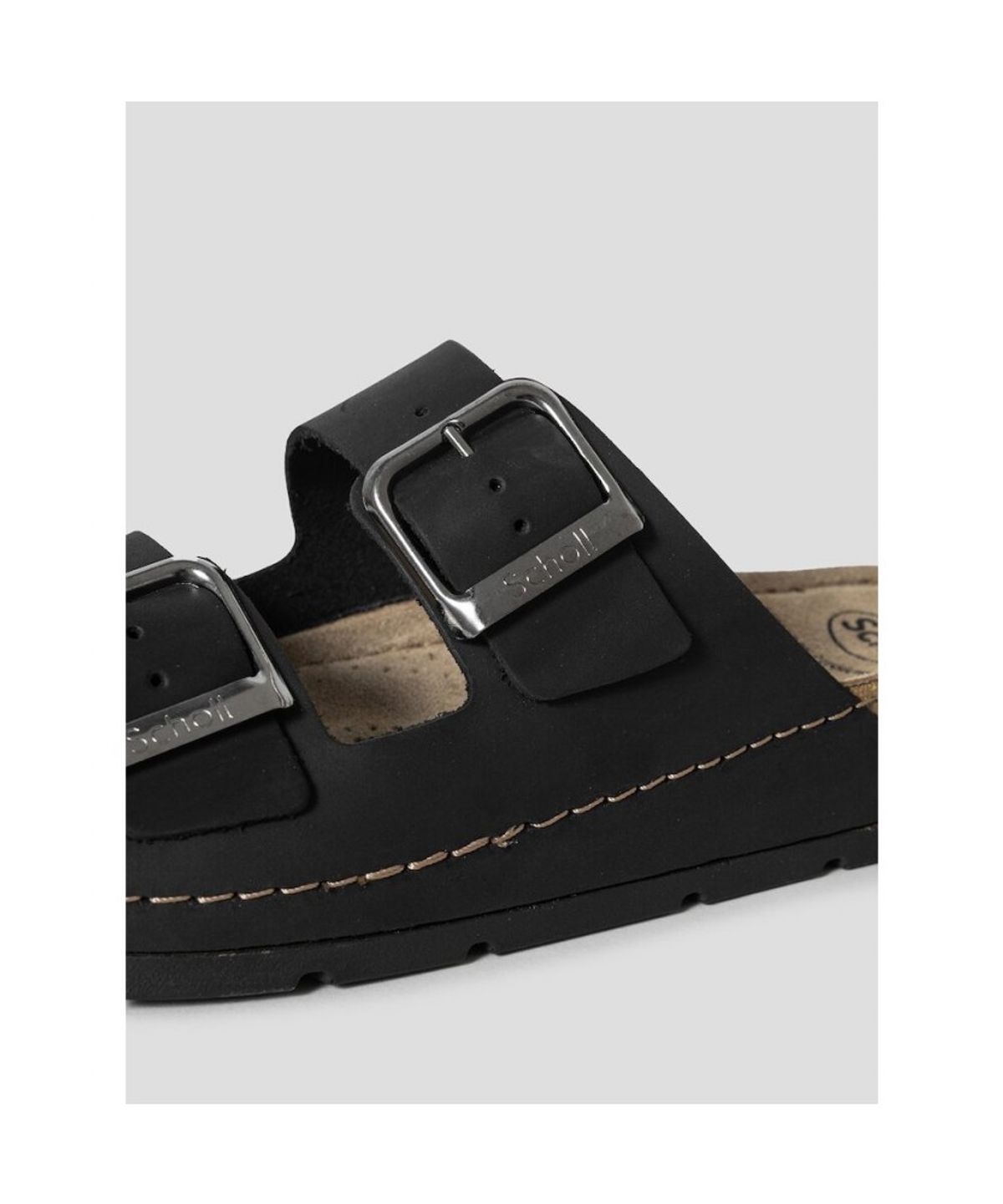 숄(SCHOLL) (MEN) 투스트랩 메모리 쿠션 샌들  블랙 (HH64K1F125)