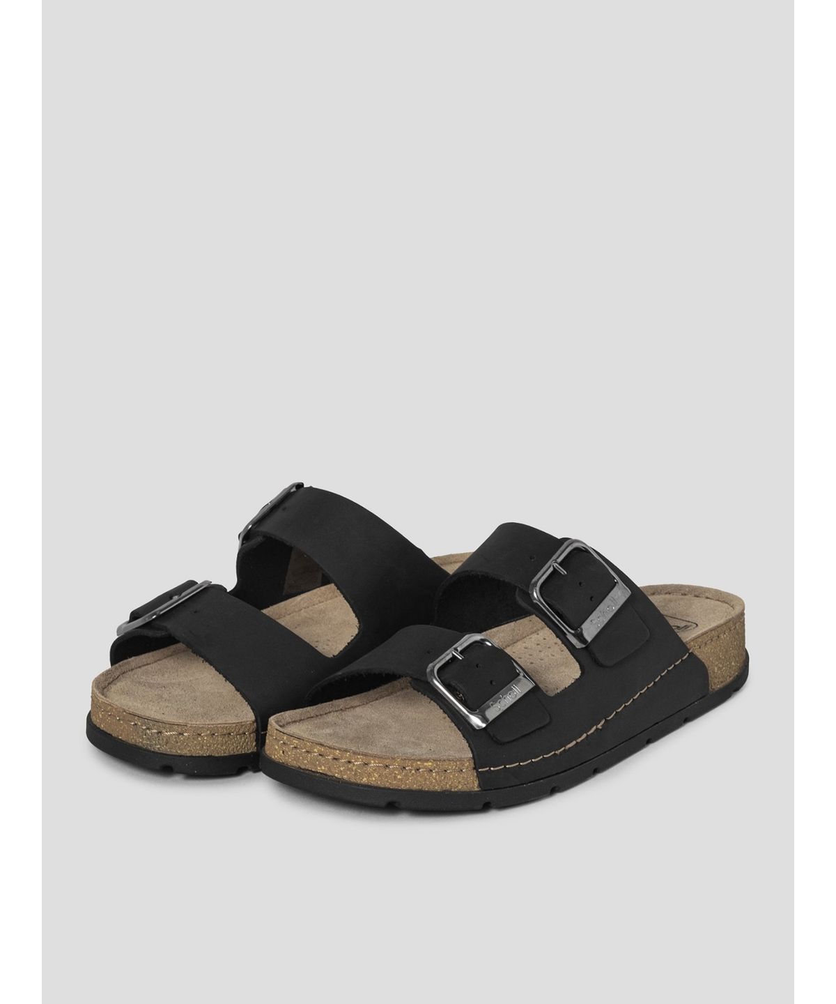 숄(SCHOLL) (MEN) 투스트랩 메모리 쿠션 샌들  블랙 (HH64K1F125)
