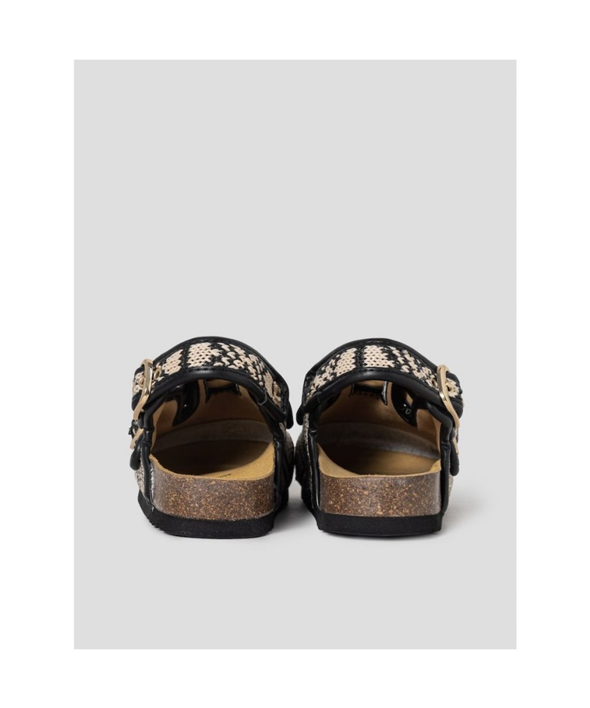 숄(SCHOLL) (WOMEN) 라피아 백스트랩 코르크 크로그  화이트 (HH64K2C741)
