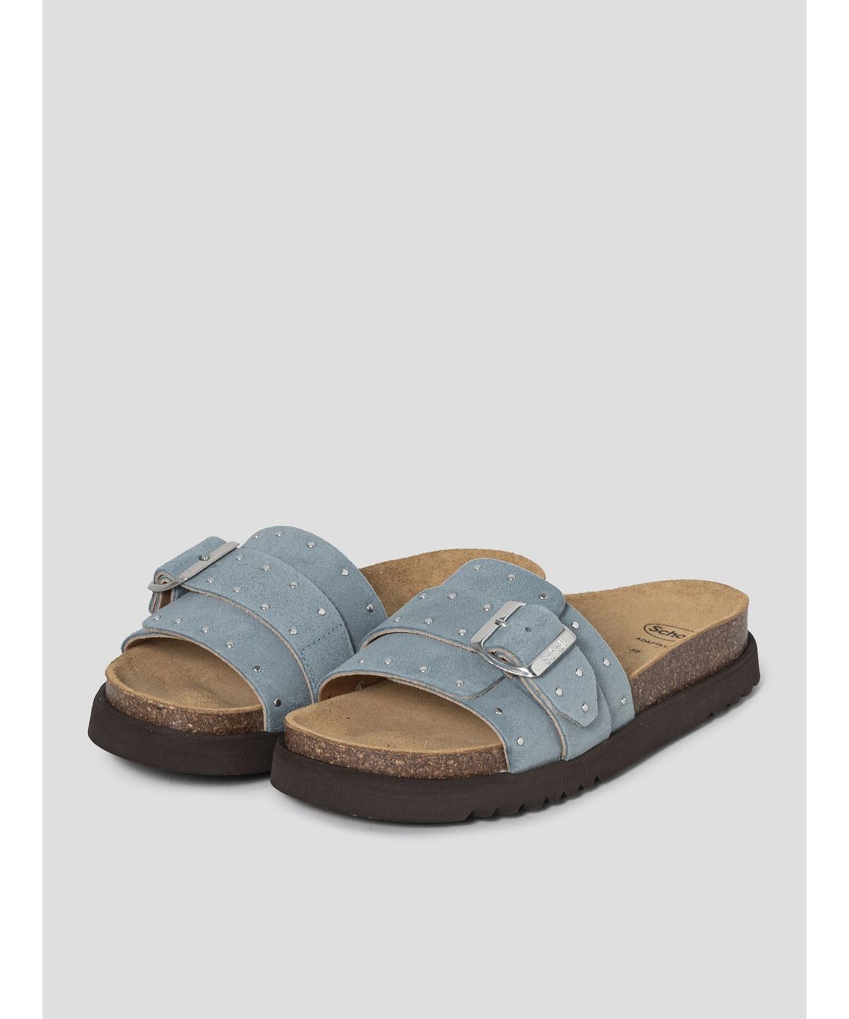 숄(SCHOLL) (WOMEN) 원스트랩 코르크 샌들  스카이 블루 (HH64K2C42Q)