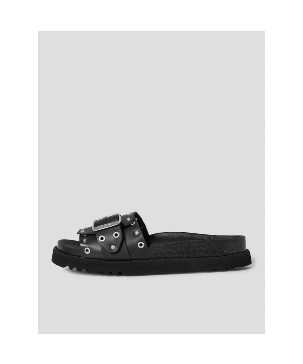 숄(SCHOLL) (WOMEN) 원스트랩 코르크 샌들  블랙 (HH64K2C435)
