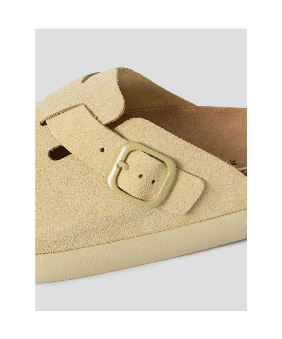 숄(SCHOLL) (WOMEN) 스웨이드 청키솔 코르크 크로그  옐로우 (HH64K2C75E)