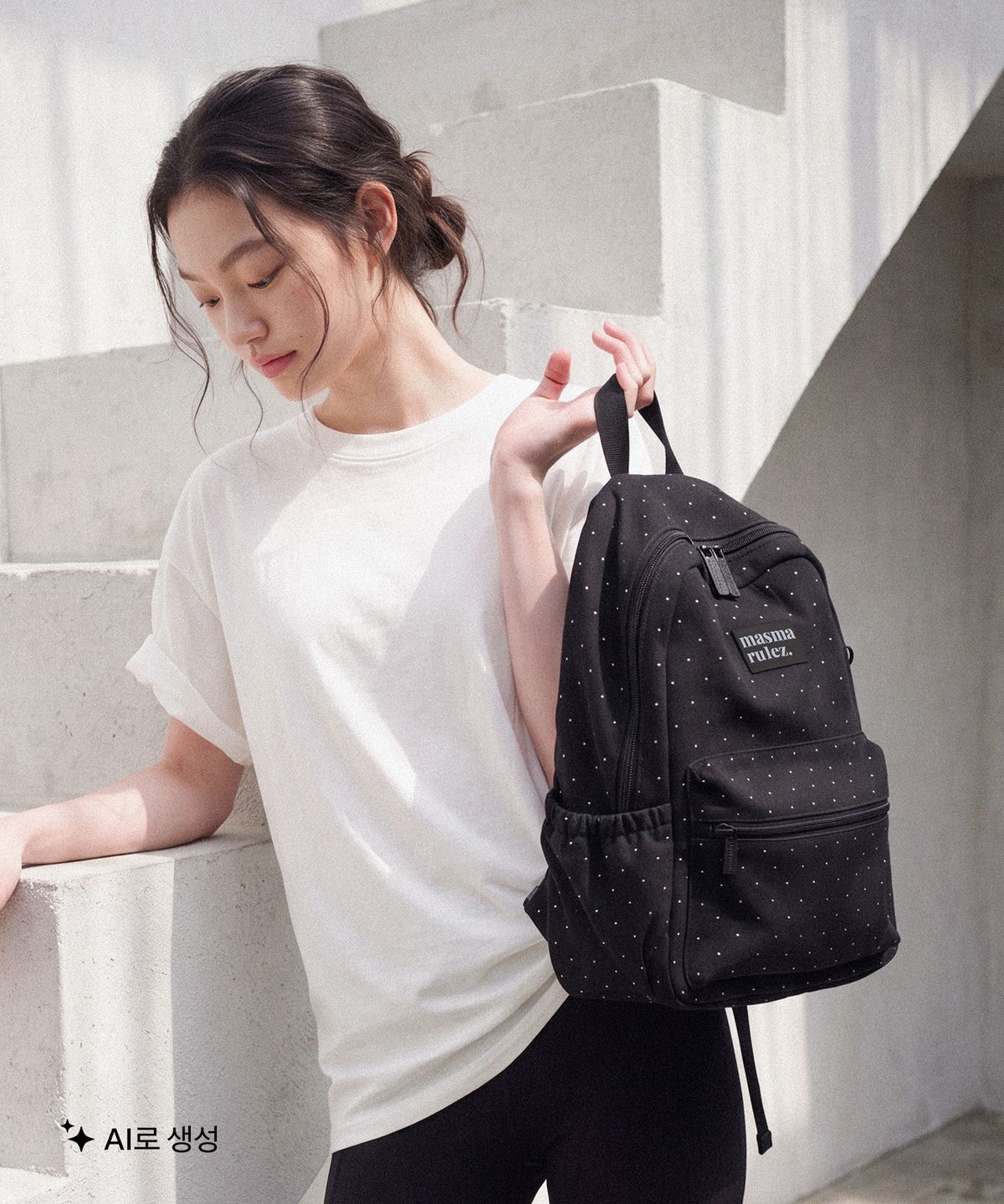 마스마룰즈(MASMARULEZ) mini ver. daily backpack_Twilight black