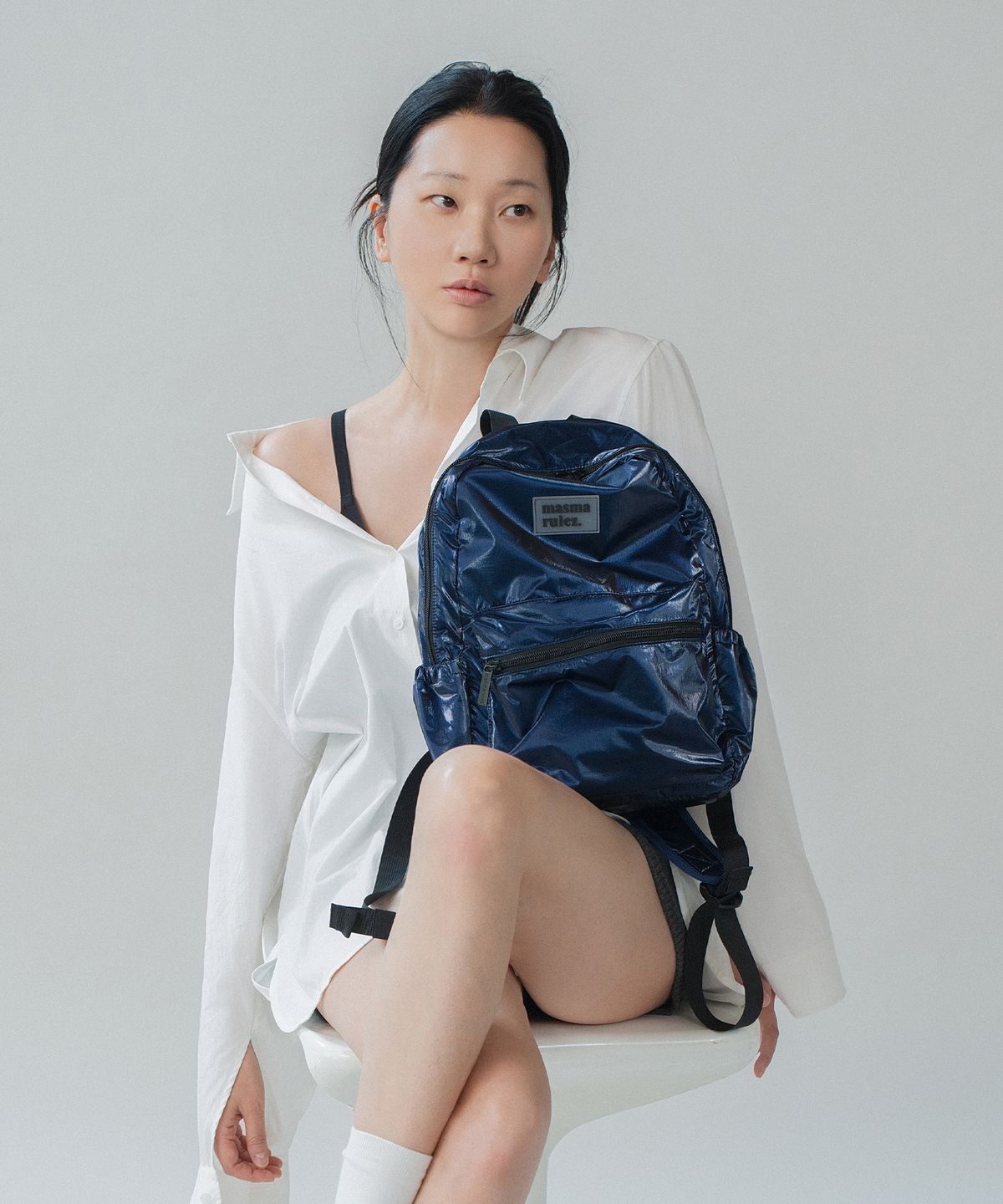 마스마룰즈(MASMARULEZ) mini ver. daily backpack_Glow navy