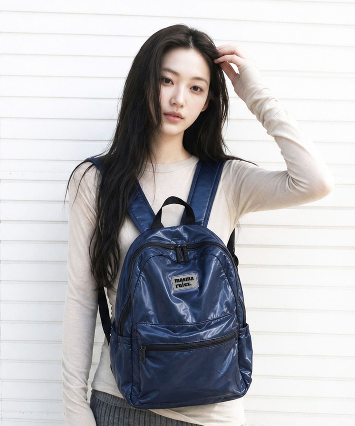 마스마룰즈(MASMARULEZ) mini ver. daily backpack_Glow navy