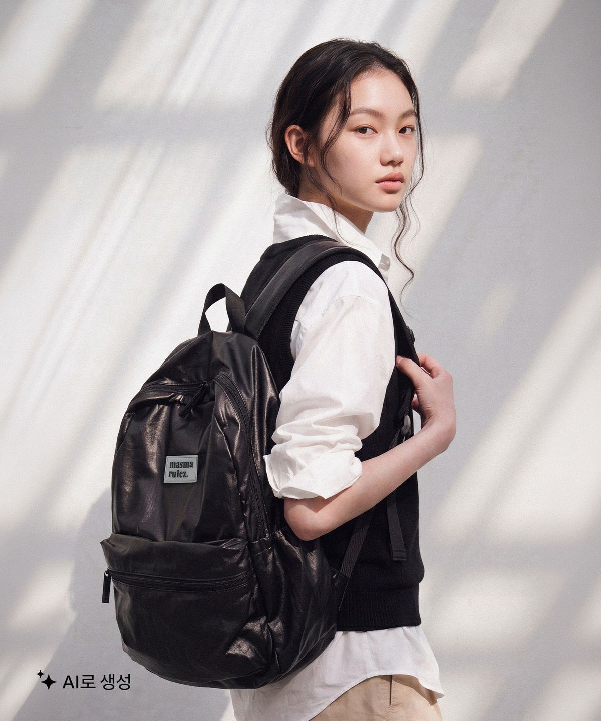 마스마룰즈(MASMARULEZ) Daily backpack_Glow black