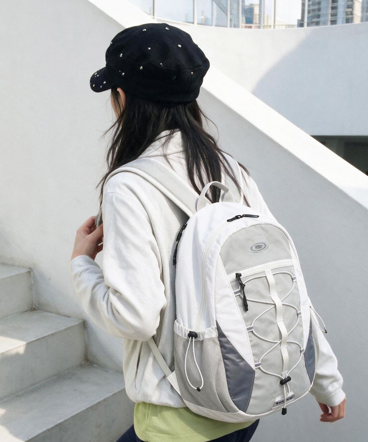 마스마룰즈(MASMARULEZ) Safe+ Stellic String Backpack (17inch)_Mono white