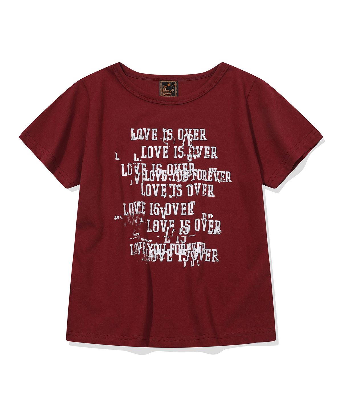 이퓨원트(IFYOUWANT) Fade Love Tee Burgundy