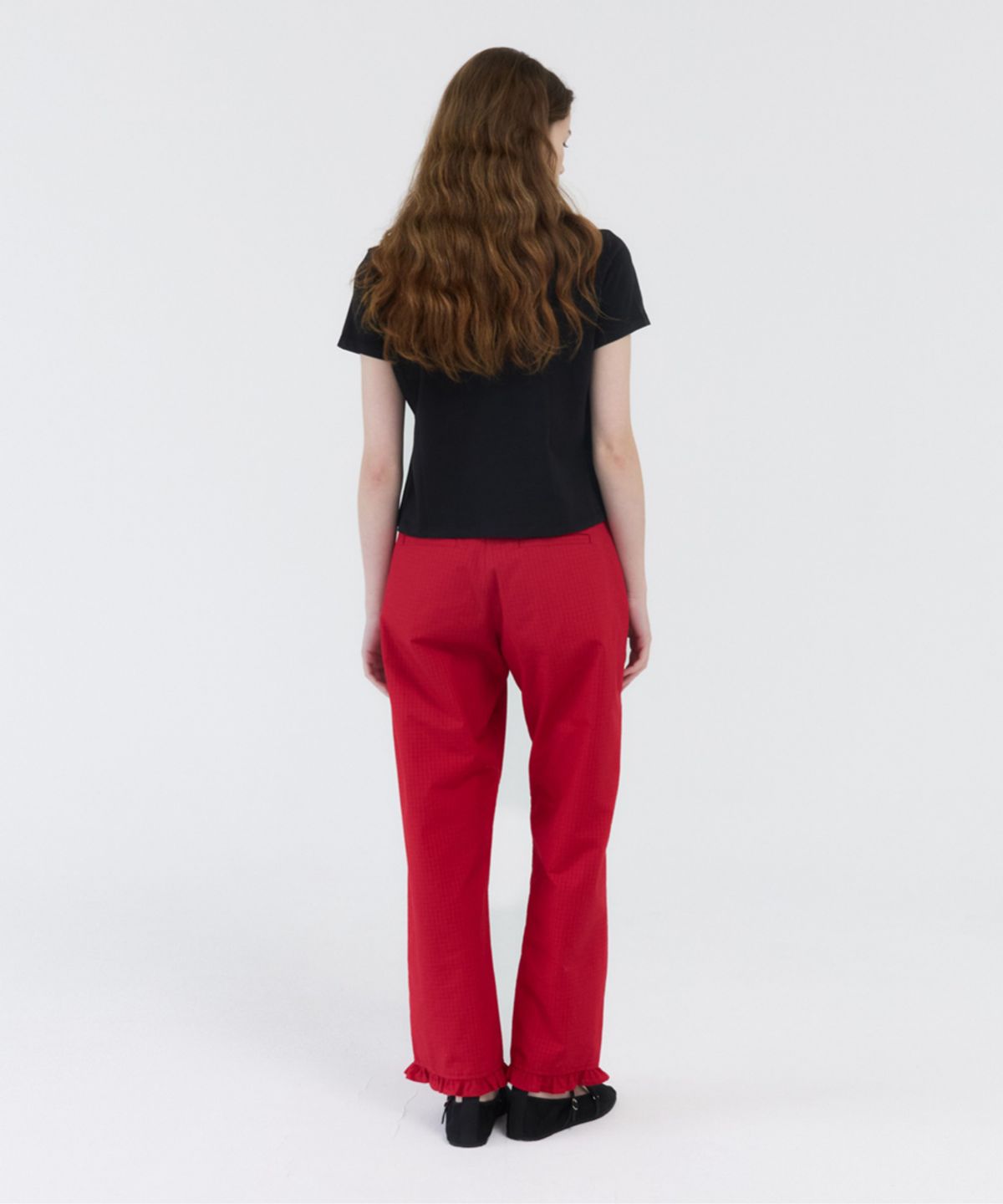지비에이치 어패럴(GBH APPAREL) FRILL PANTS / RED