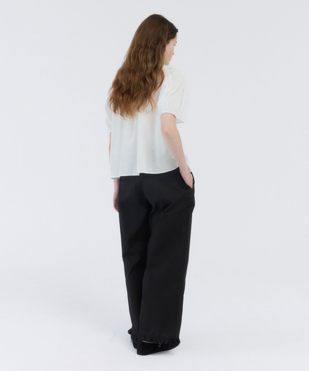 지비에이치 어패럴(GBH APPAREL) FRILL PANTS / BLACK