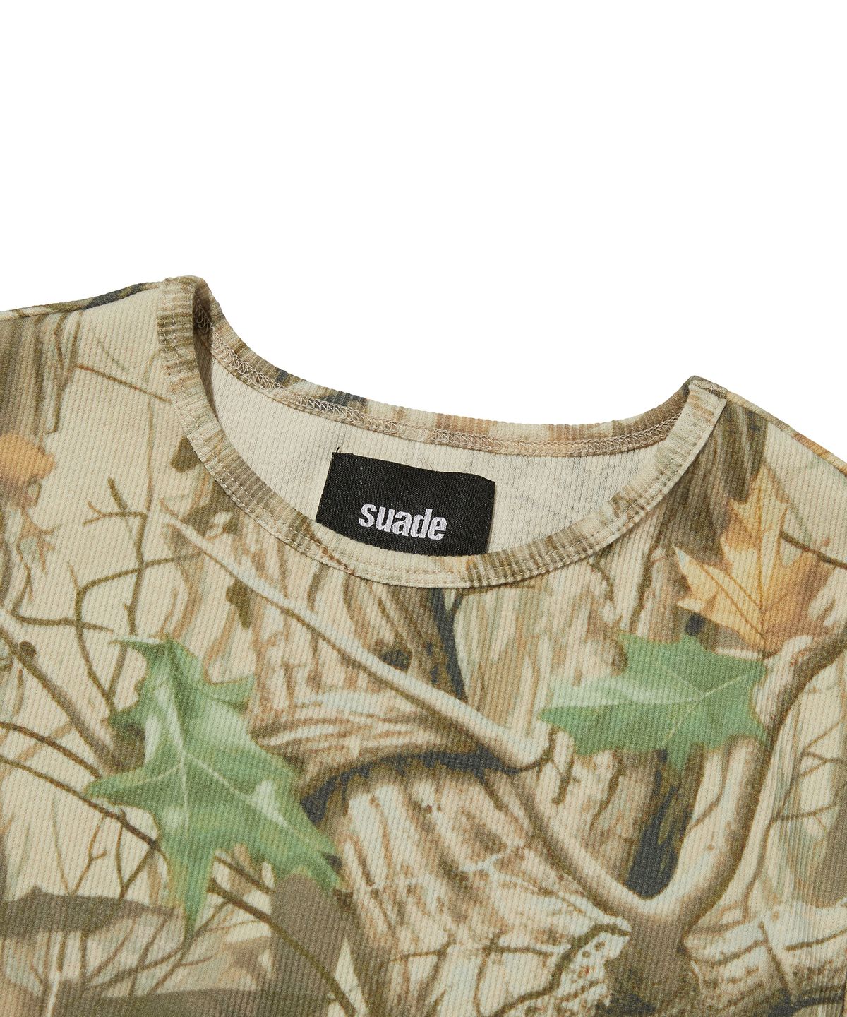 스웨이드(SUADE) RIBBED CROP TEE [TREE CAMO]