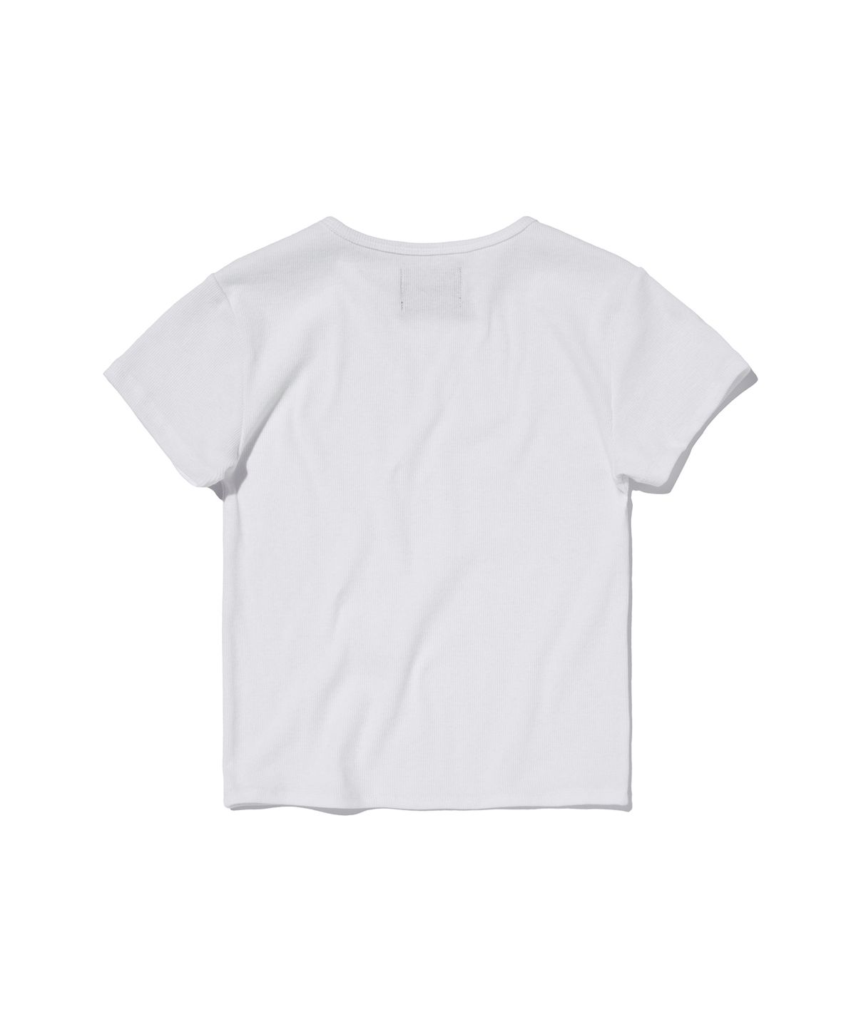 스웨이드(SUADE) RIBBED CROP TEE [WHITE]