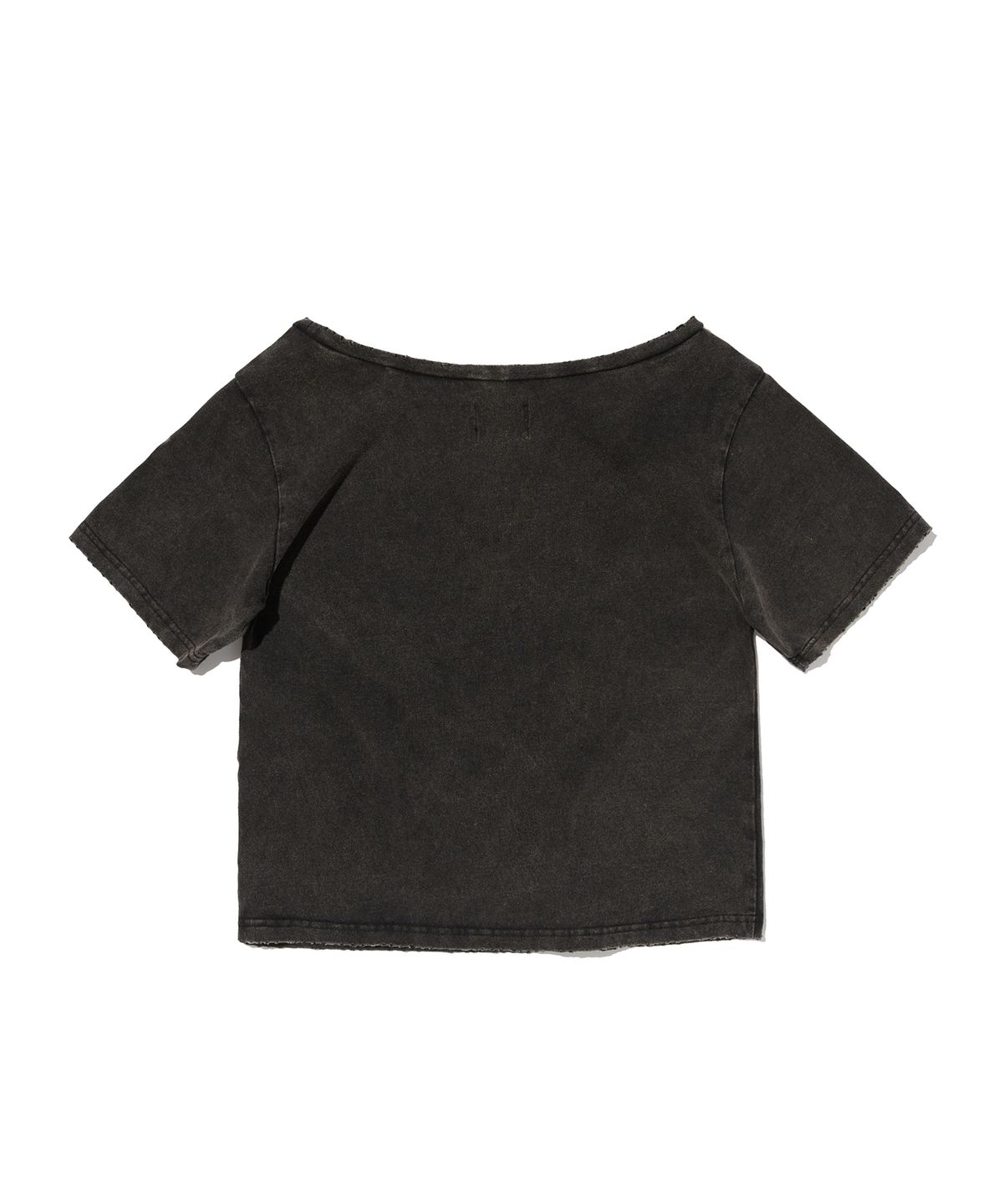 스웨이드(SUADE) CROSS ONE SHOULDER TEE [WASHING BLACK]