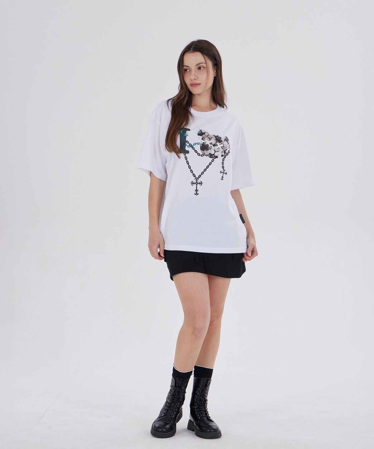 디스펑트(DYSFUNCT) I LOVE CAMO BEAR T-SHIRT(WHITE)