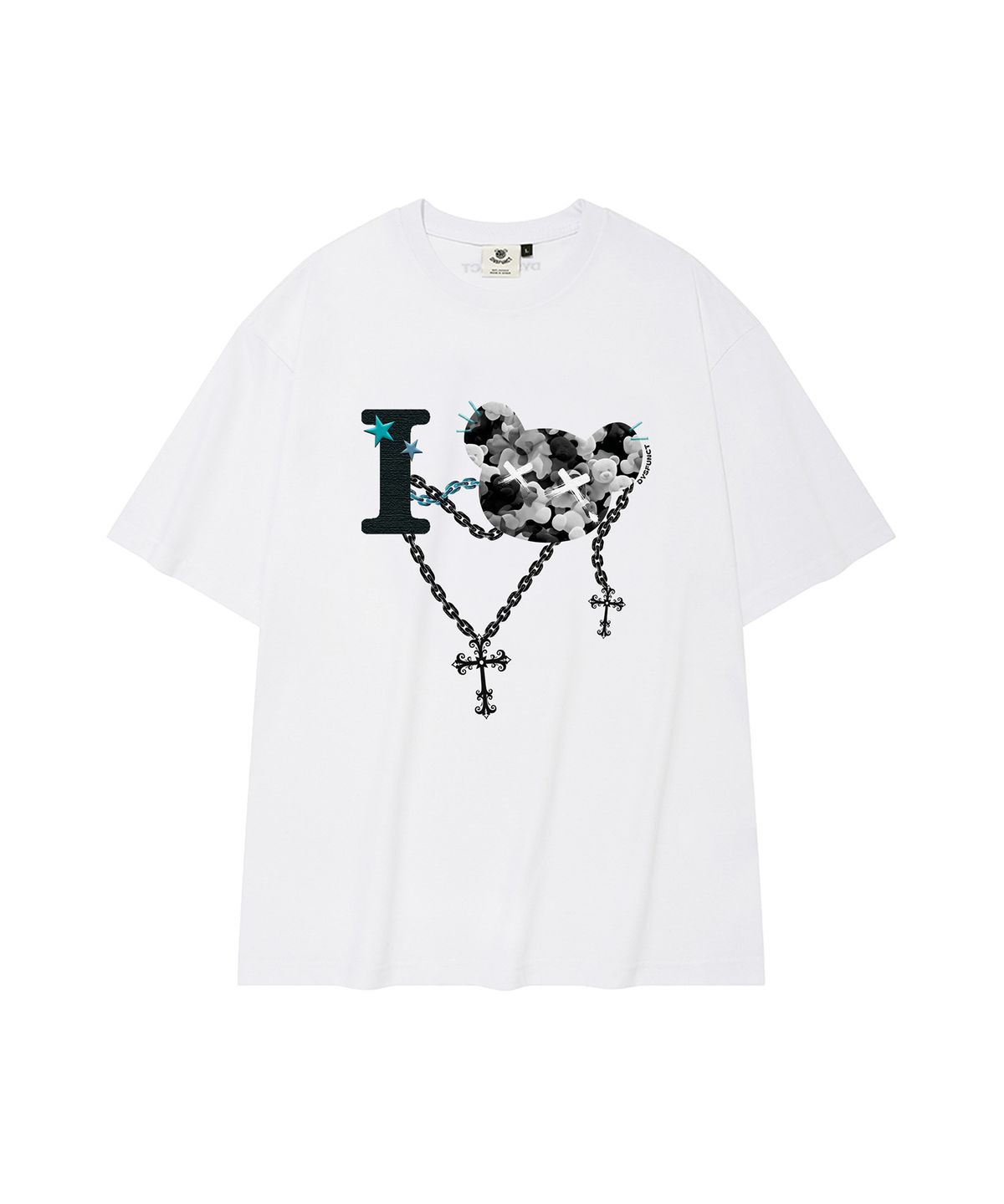 디스펑트(DYSFUNCT) I LOVE CAMO BEAR T-SHIRT(WHITE)