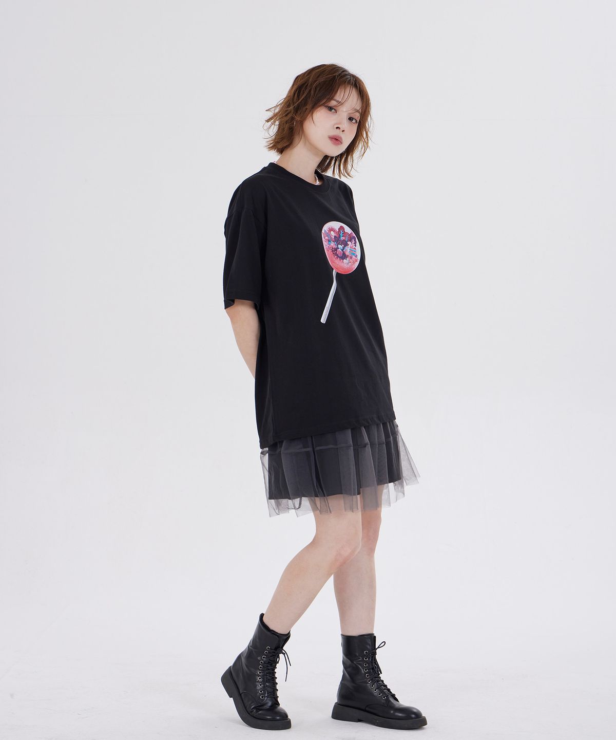 디스펑트(DYSFUNCT) BROKEN BEAR GACHA CANDY T-SHIRT(BLACK)