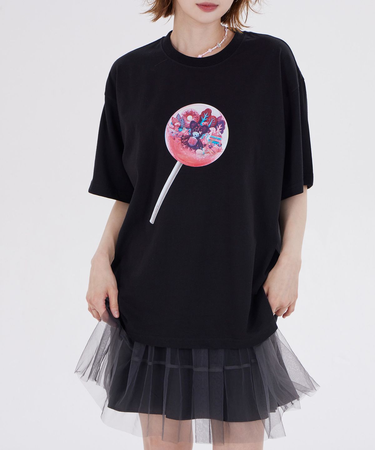 디스펑트(DYSFUNCT) BROKEN BEAR GACHA CANDY T-SHIRT(BLACK)