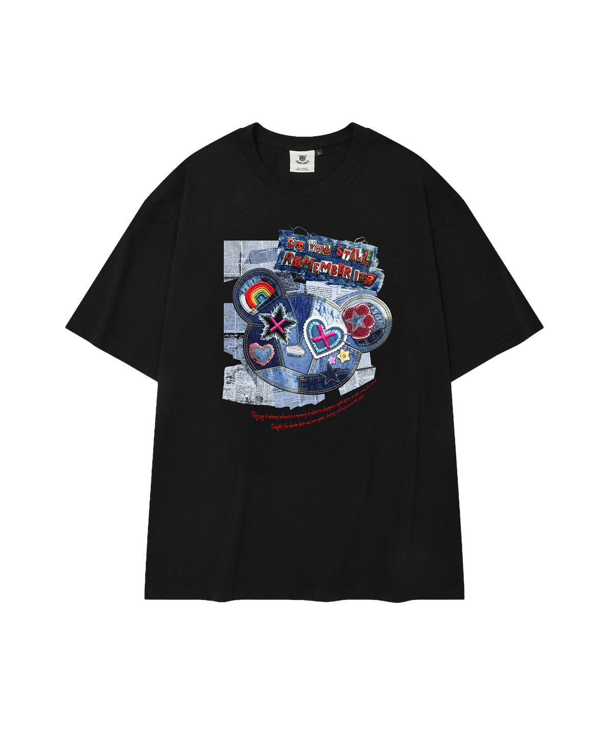 디스펑트(DYSFUNCT) DENIM BEARS REMEMBER T-SHIRT(BLACK)