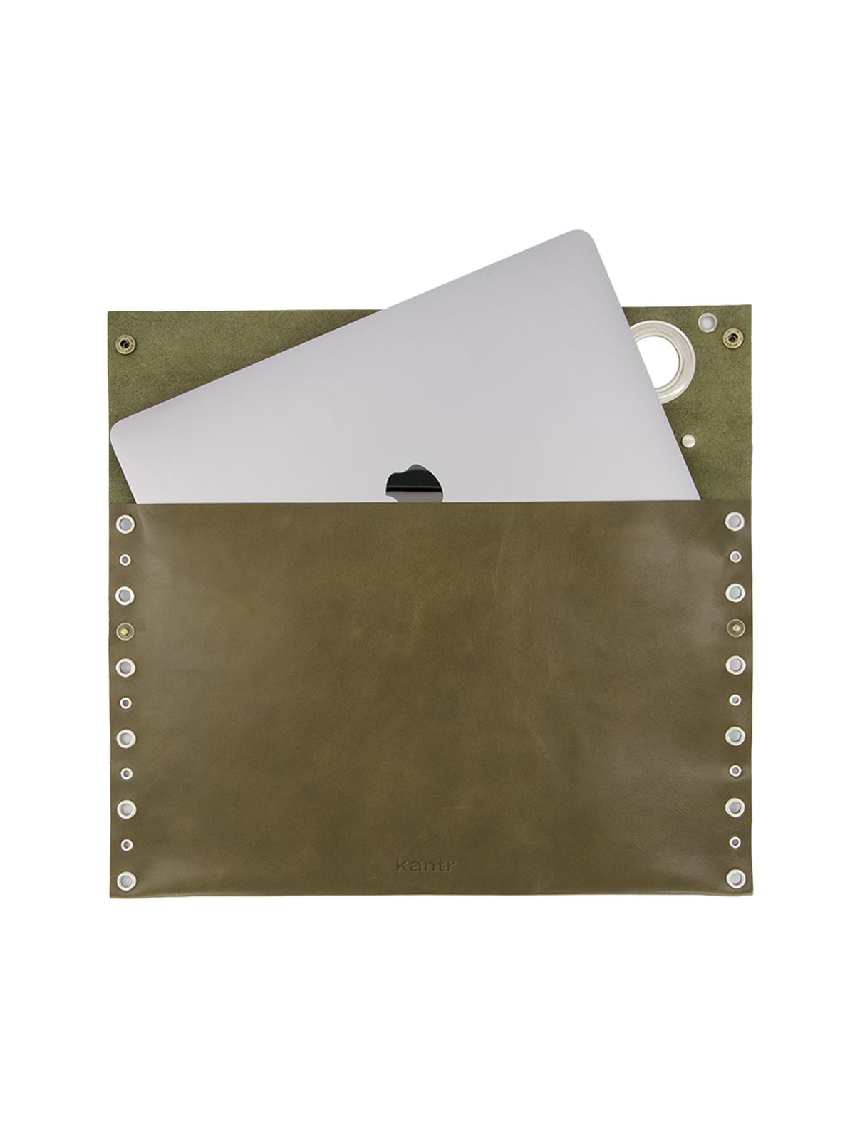 캔터(KANTR) EYELET LAPTOP SLEEVE_Olive